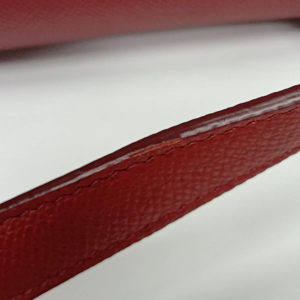 Belt Bag Micro Leather 2-Way Handbag Red — view 13