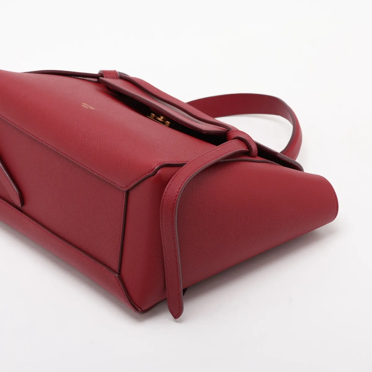Belt Bag Micro Leather 2-Way Handbag Red — view 3