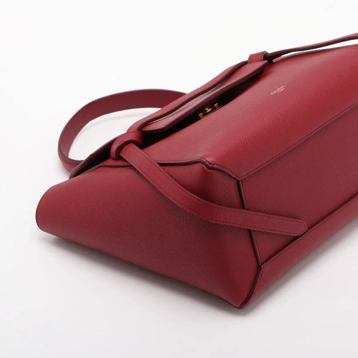 Belt Bag Micro Leather 2-Way Handbag Red — view 4