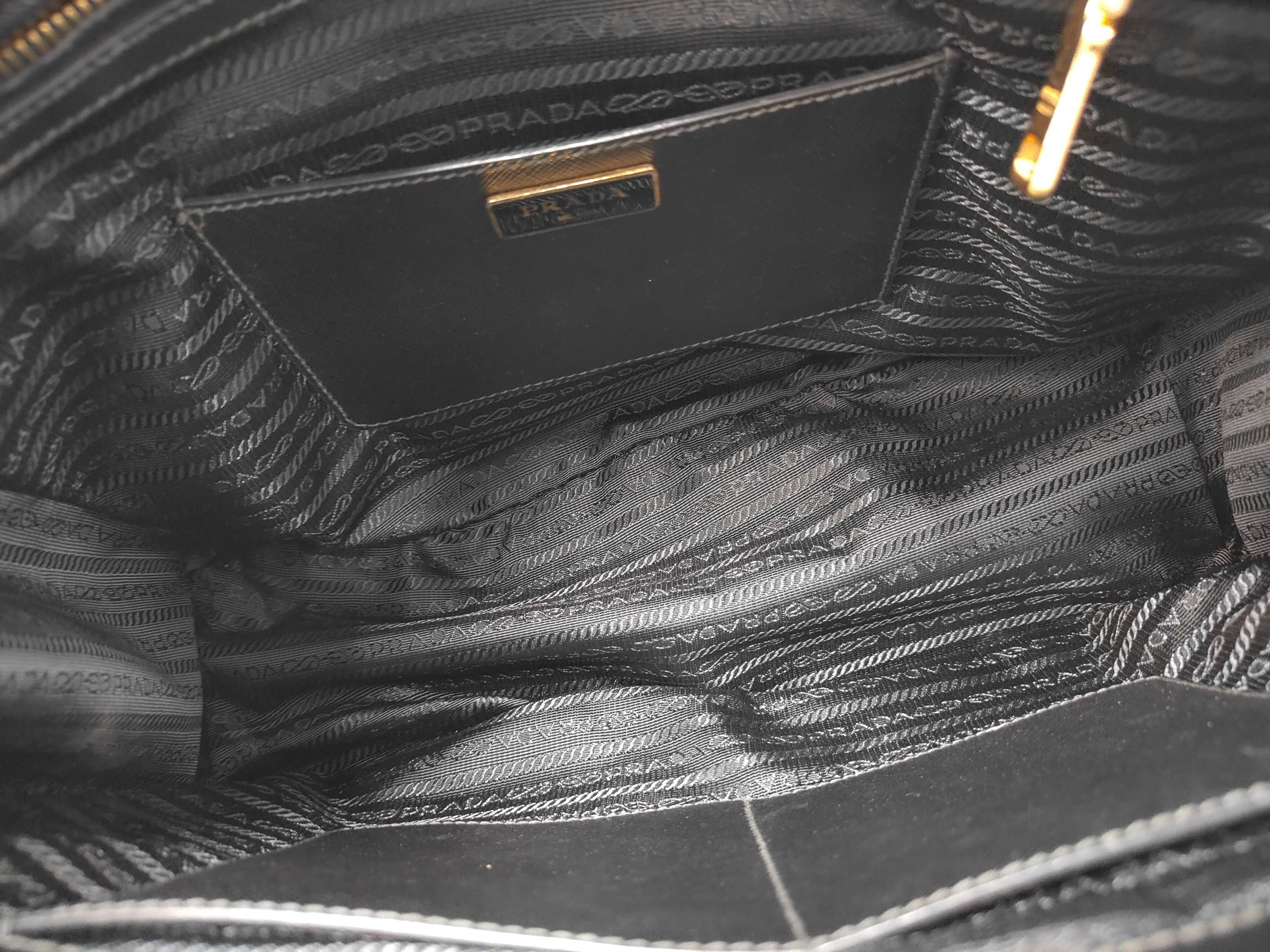 Saffiano Lux Double Zip Tote Bag, Black, BN1786?NZV?F0002 (Handbag) — view 8
