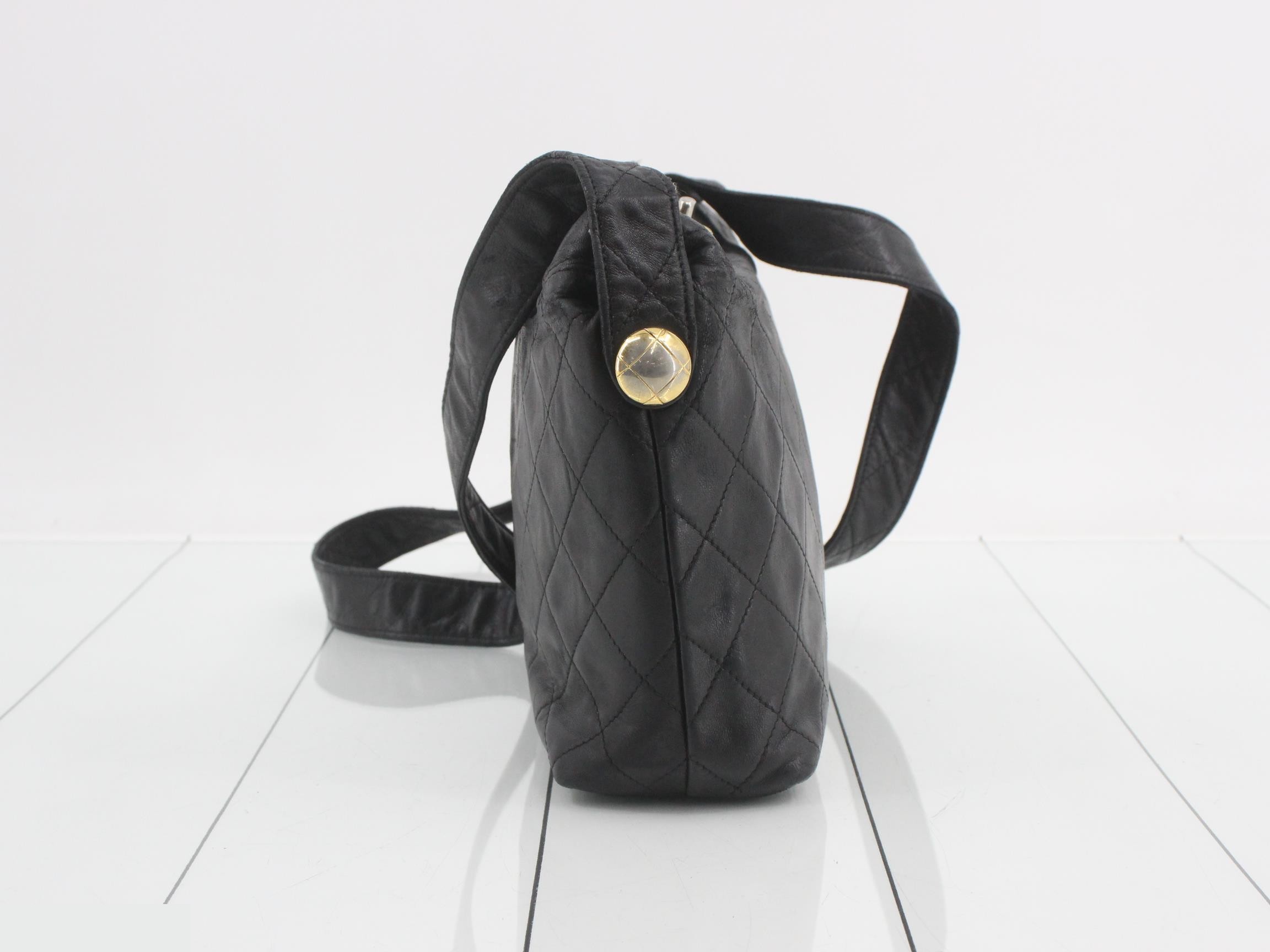 Matelassé bag with jeweled hardware, black. — view 4