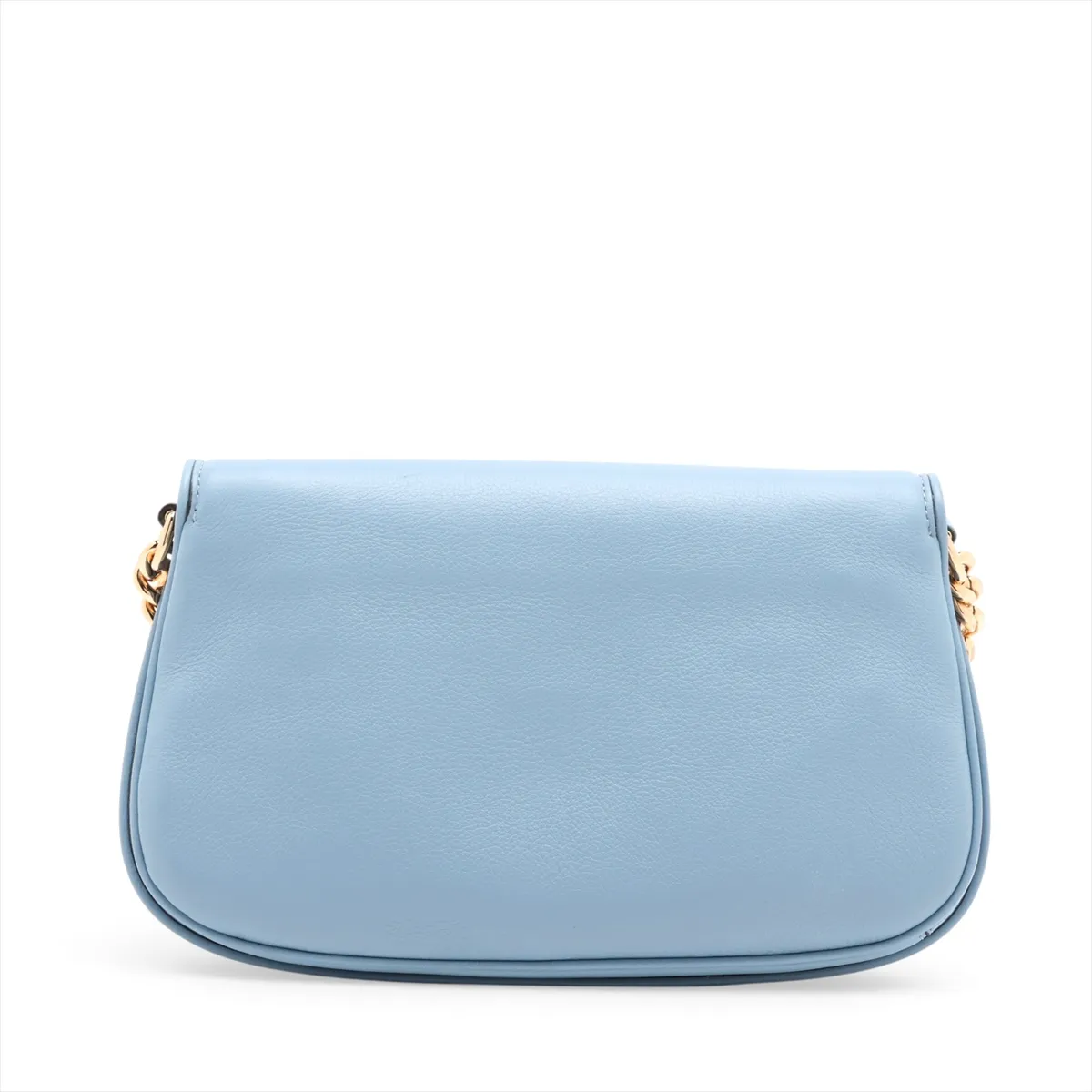 Blondie Leather Chain Shoulder Bag, Blue, 699268 — view 2