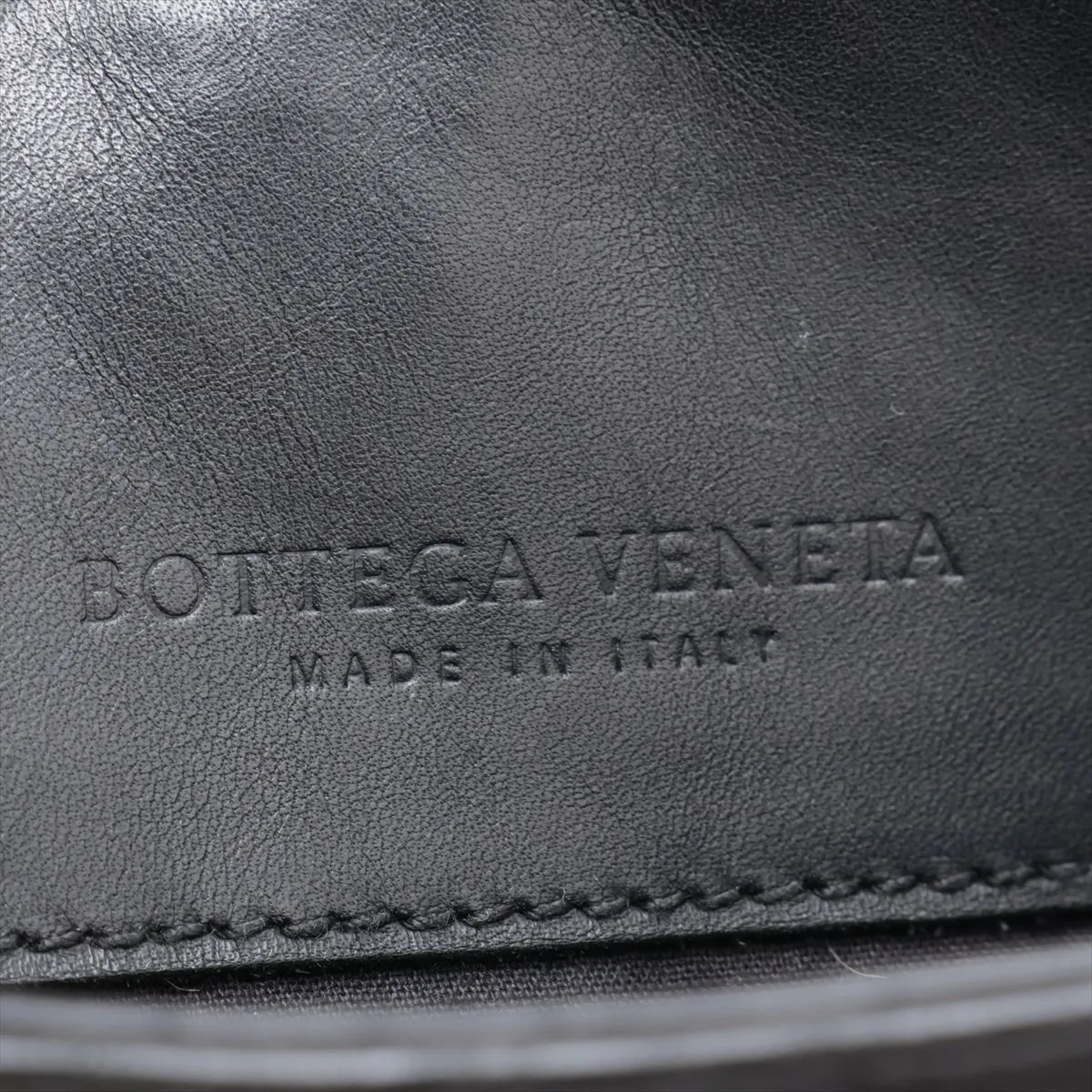 Intrecciato Leather Shoulder Bag, Black — view 8