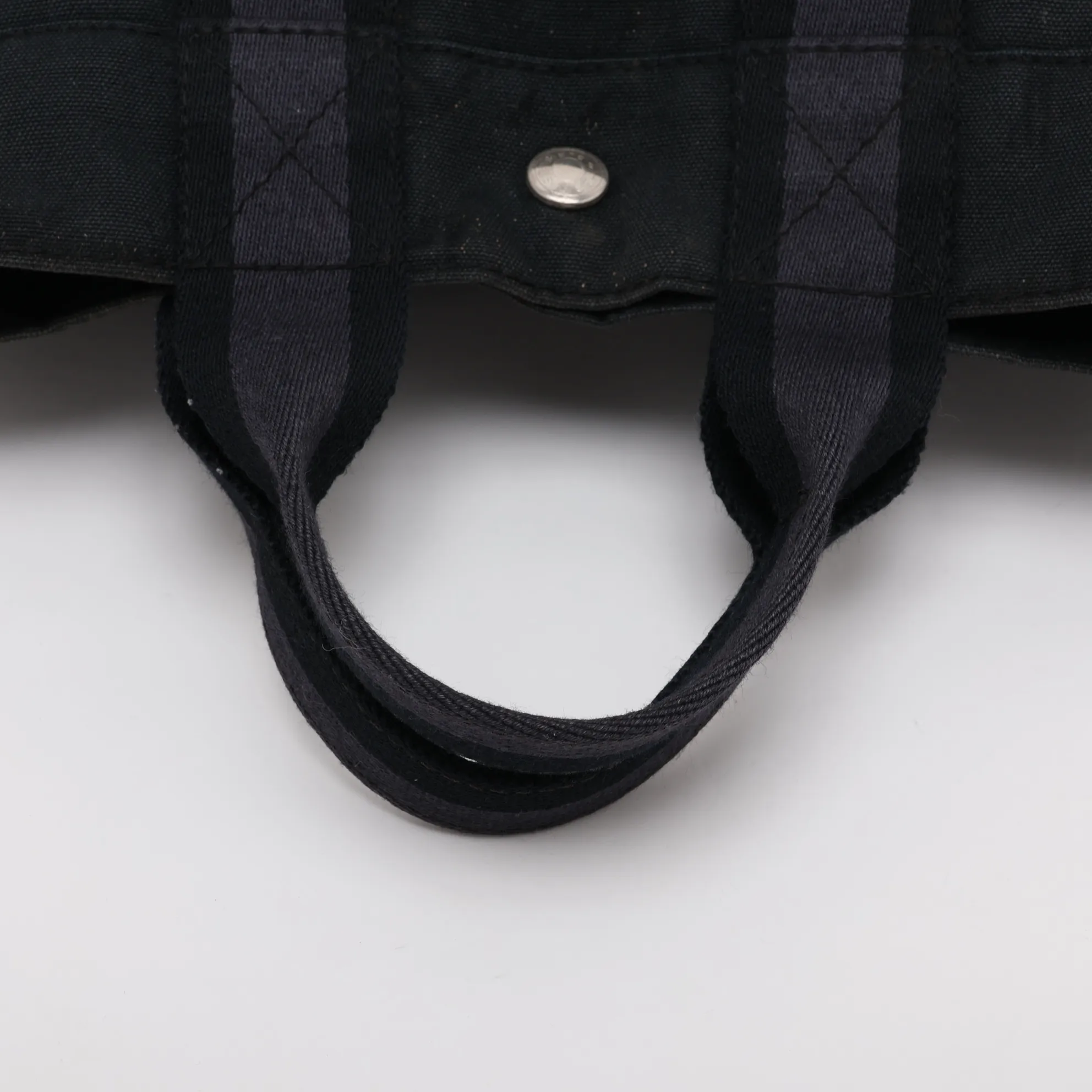 Fourre-Tout PM Canvas x Leather Black Silver Hardware — view 5