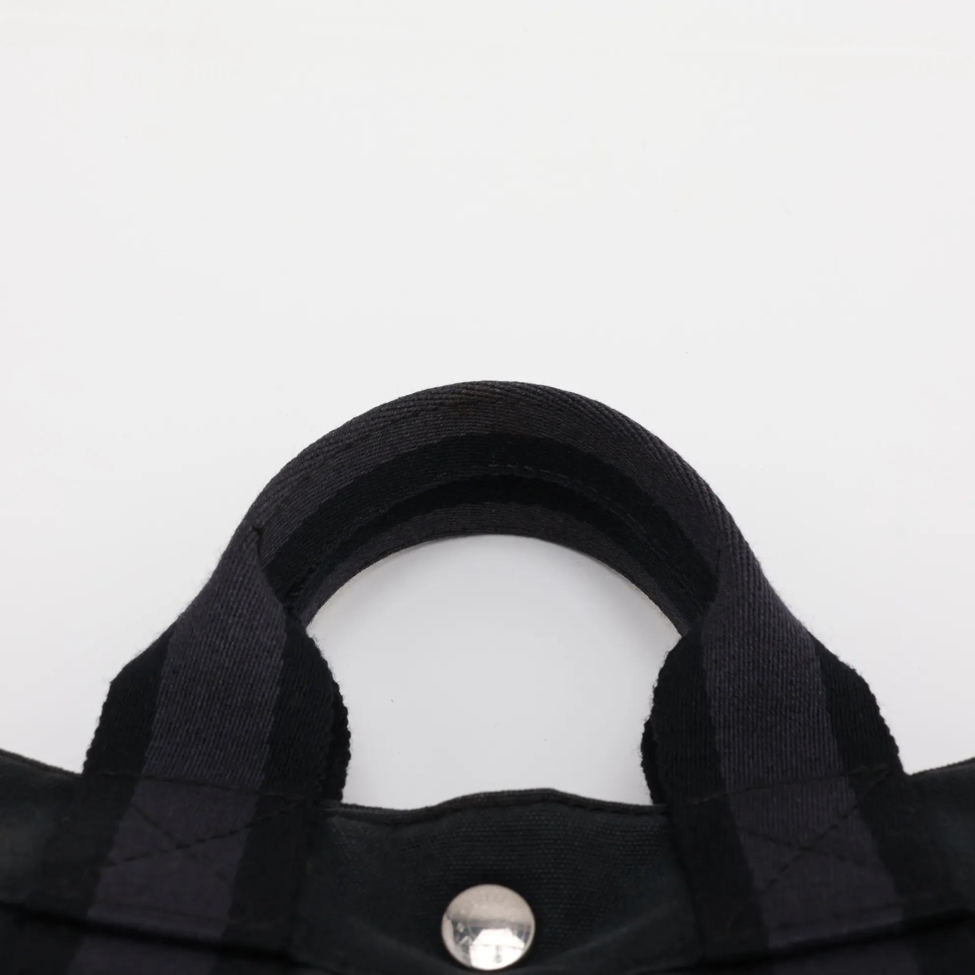 Fourre-Tout PM Canvas x Leather Black Silver Hardware — view 6