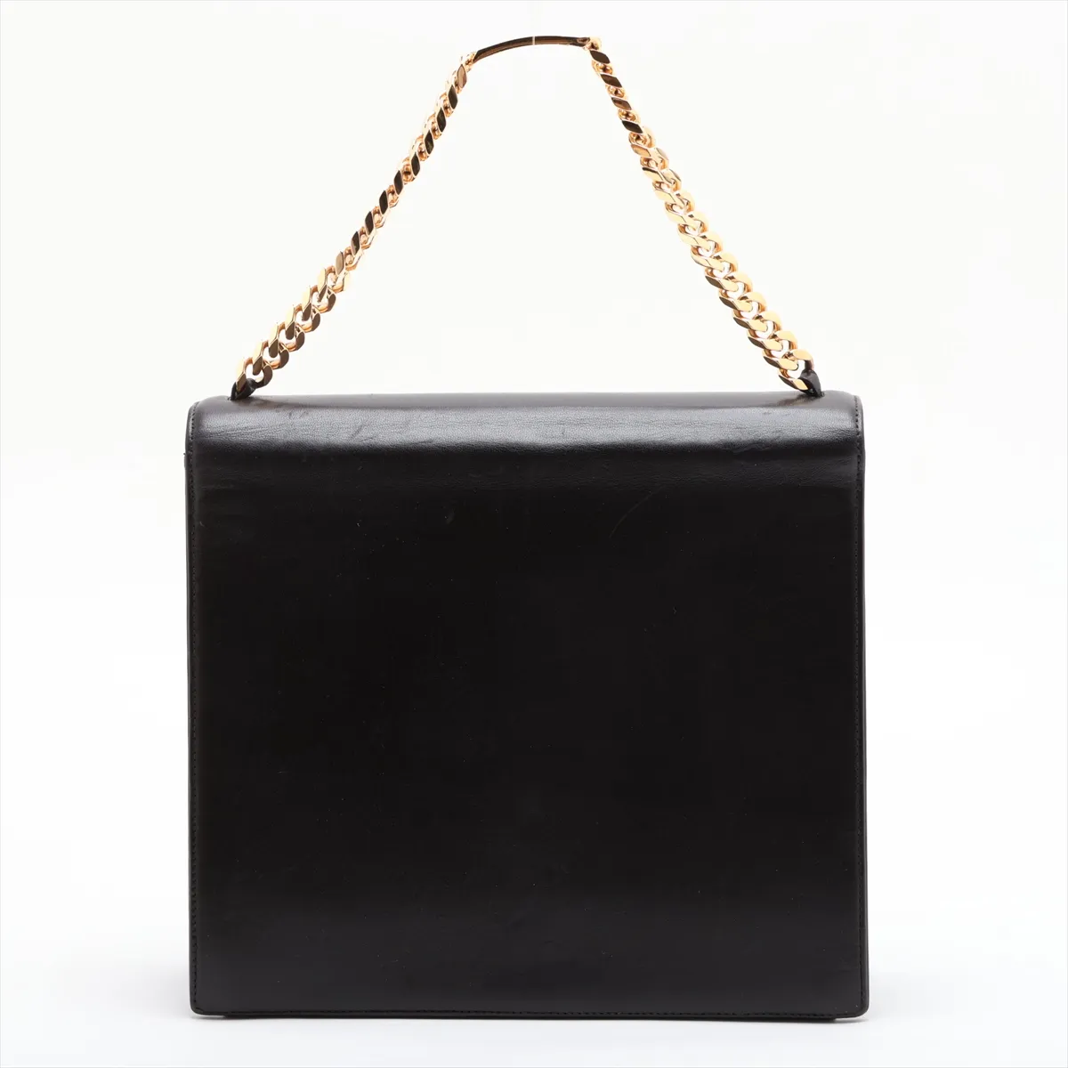 Coco Mark Lambskin x Patent Leather Chain Shoulder Bag, Black with Gold Hardware, 4835829, Series 4 — view 2