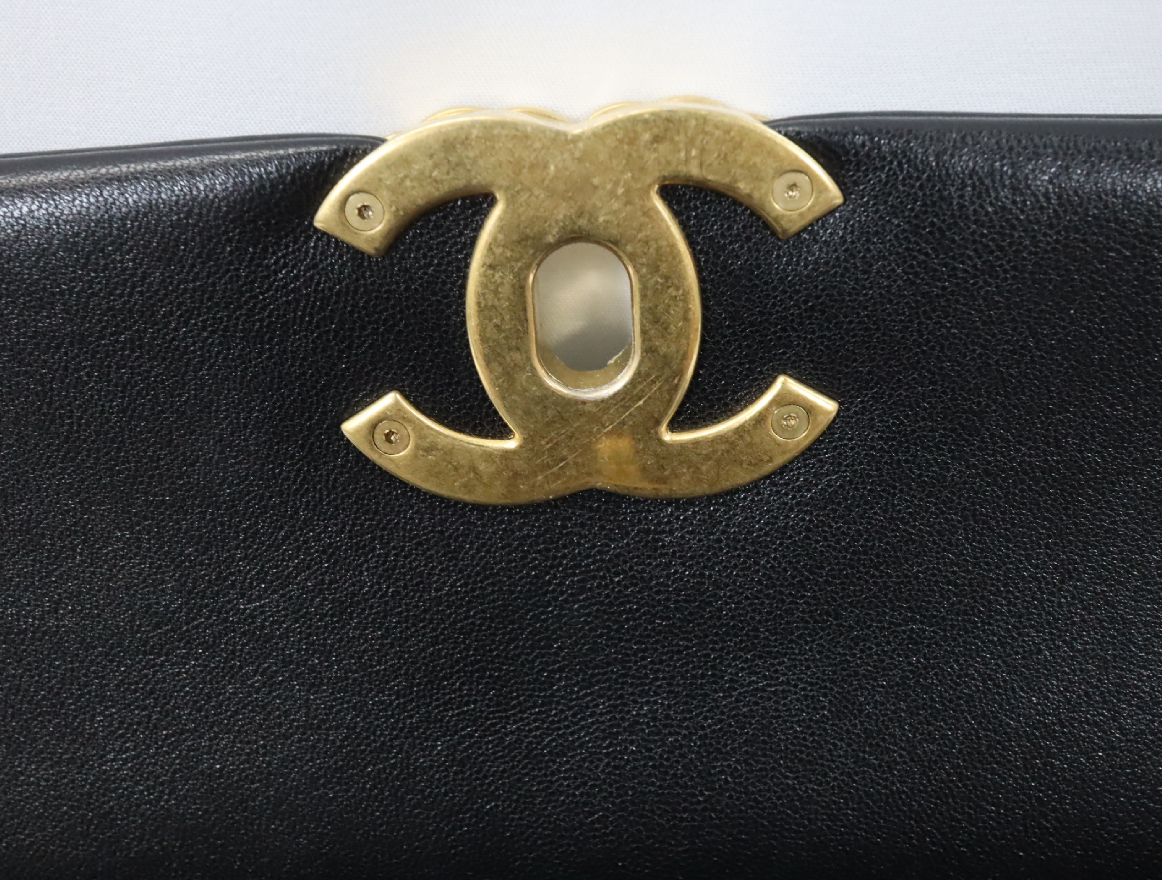 19 Lambskin Chain Shoulder Bag Black Gold x Silver Hardware Random Plate AS1160 Shoulder Bag — view 14
