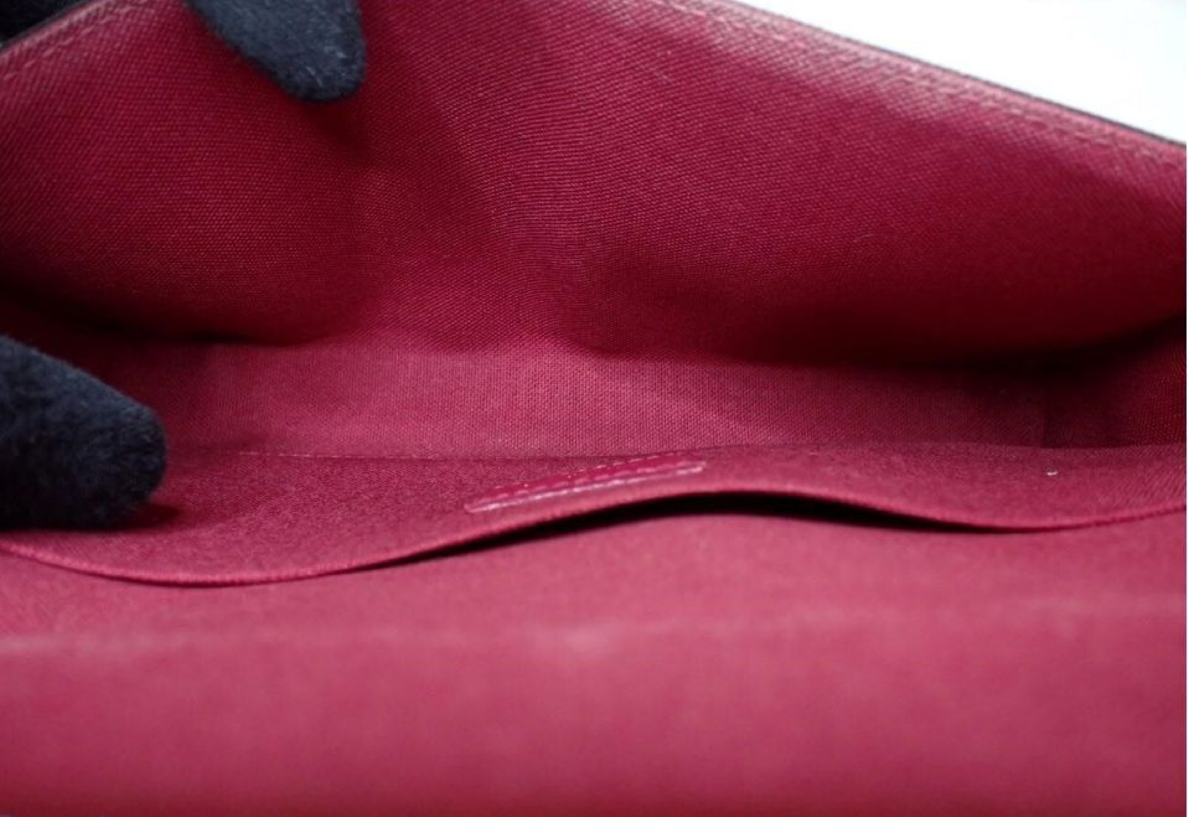 Pochette Felicie Fuchsia Shoulder Bag with Chain Strap and 2 Pouches — view 6