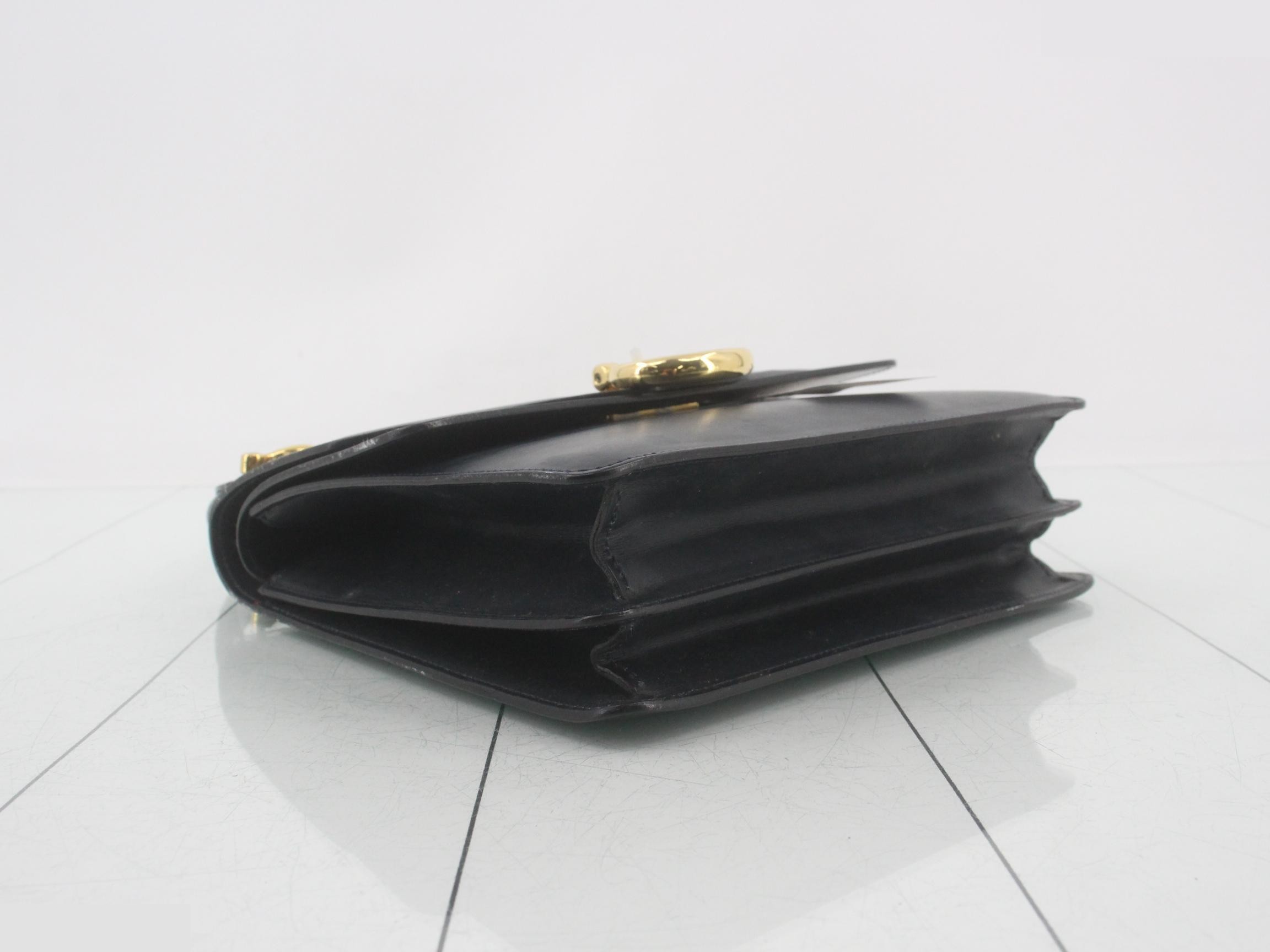 Leather handbag, navy — view 5