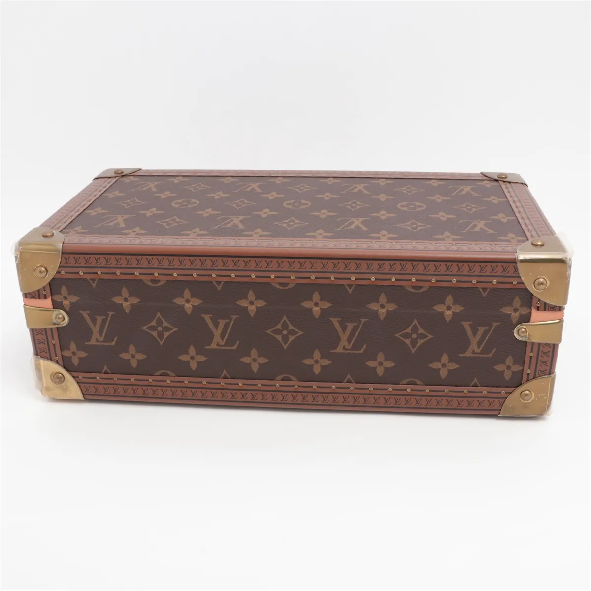 M20039 Coffret 8 Montres VR1210 Watch Case, PVC x Fabric, Brown x Red. Shows signs of wear, — view 2