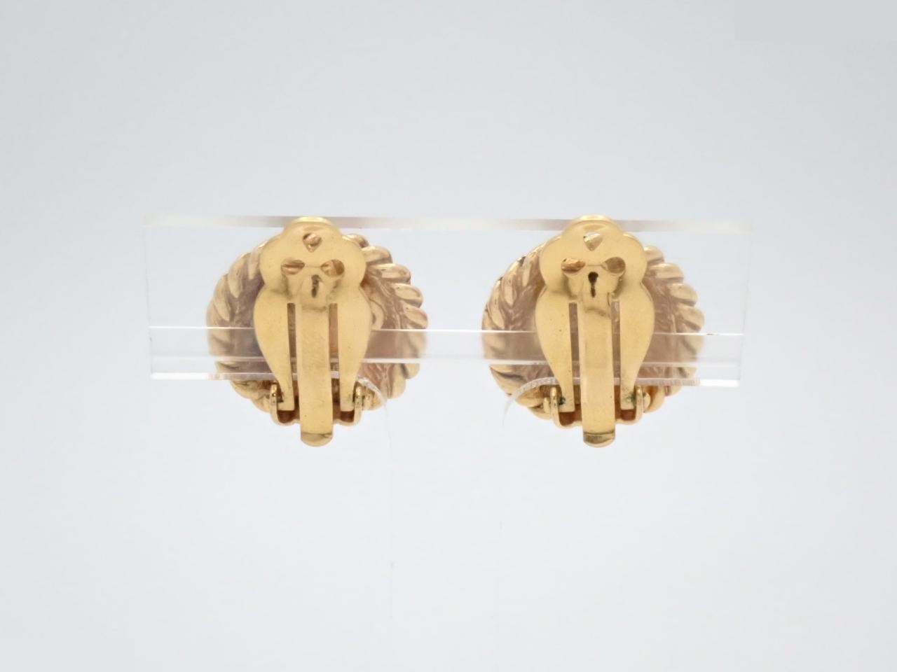 Pearl earrings, gold, for both ears — view 2