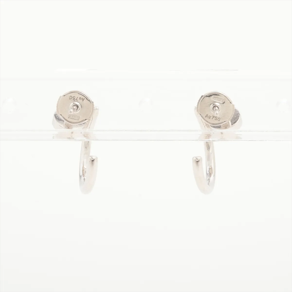 Juste un Clou Earrings, 750 (WG), 5.4g, 438FSJ, Post Distortion — view 3