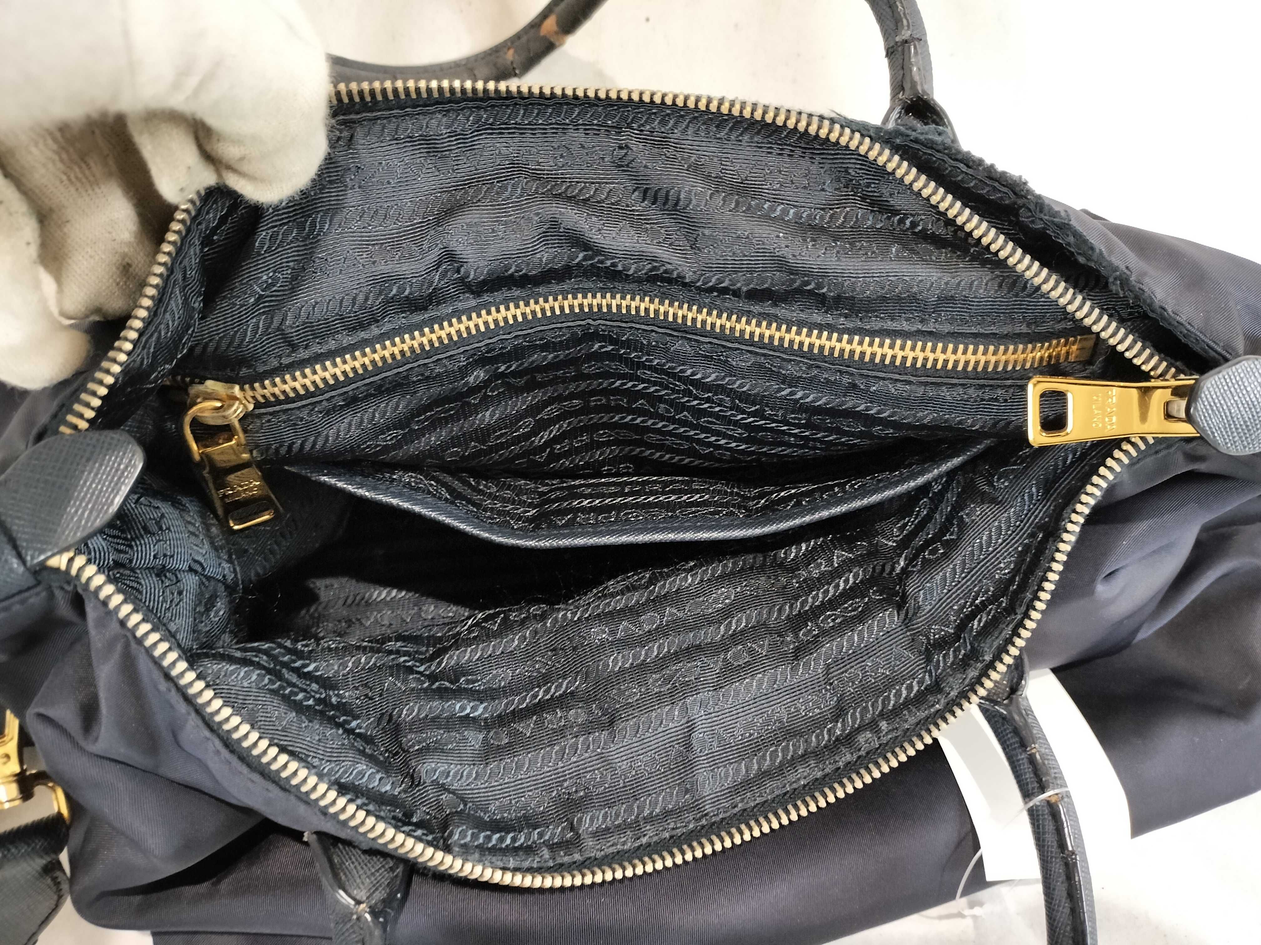 Nylon 1BA106 2-way Bag, Black Shoulder Bag — view 11