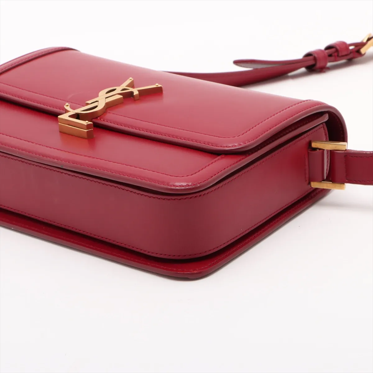 Solferino Leather Shoulder Bag Red — view 3