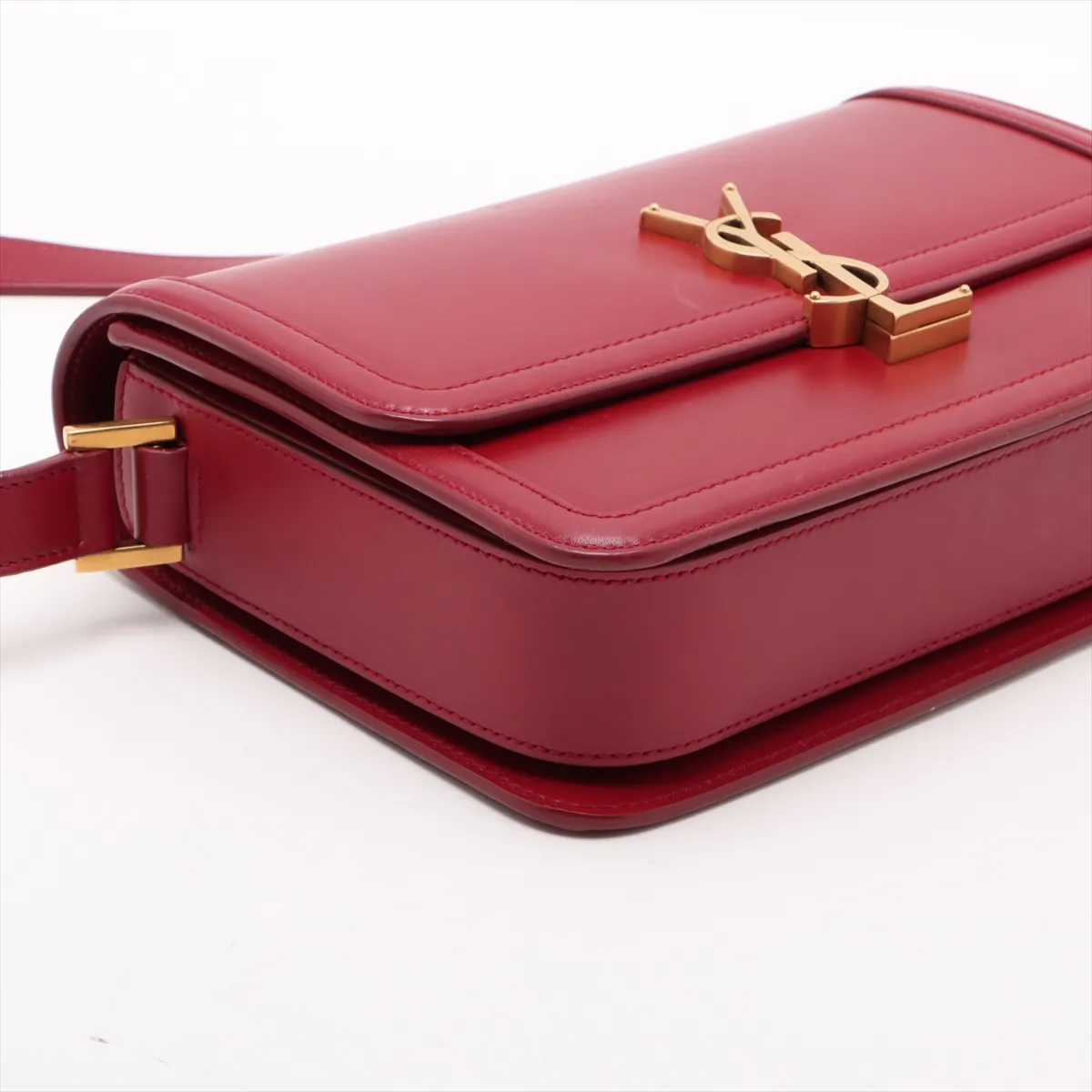 Solferino Leather Shoulder Bag Red — view 4