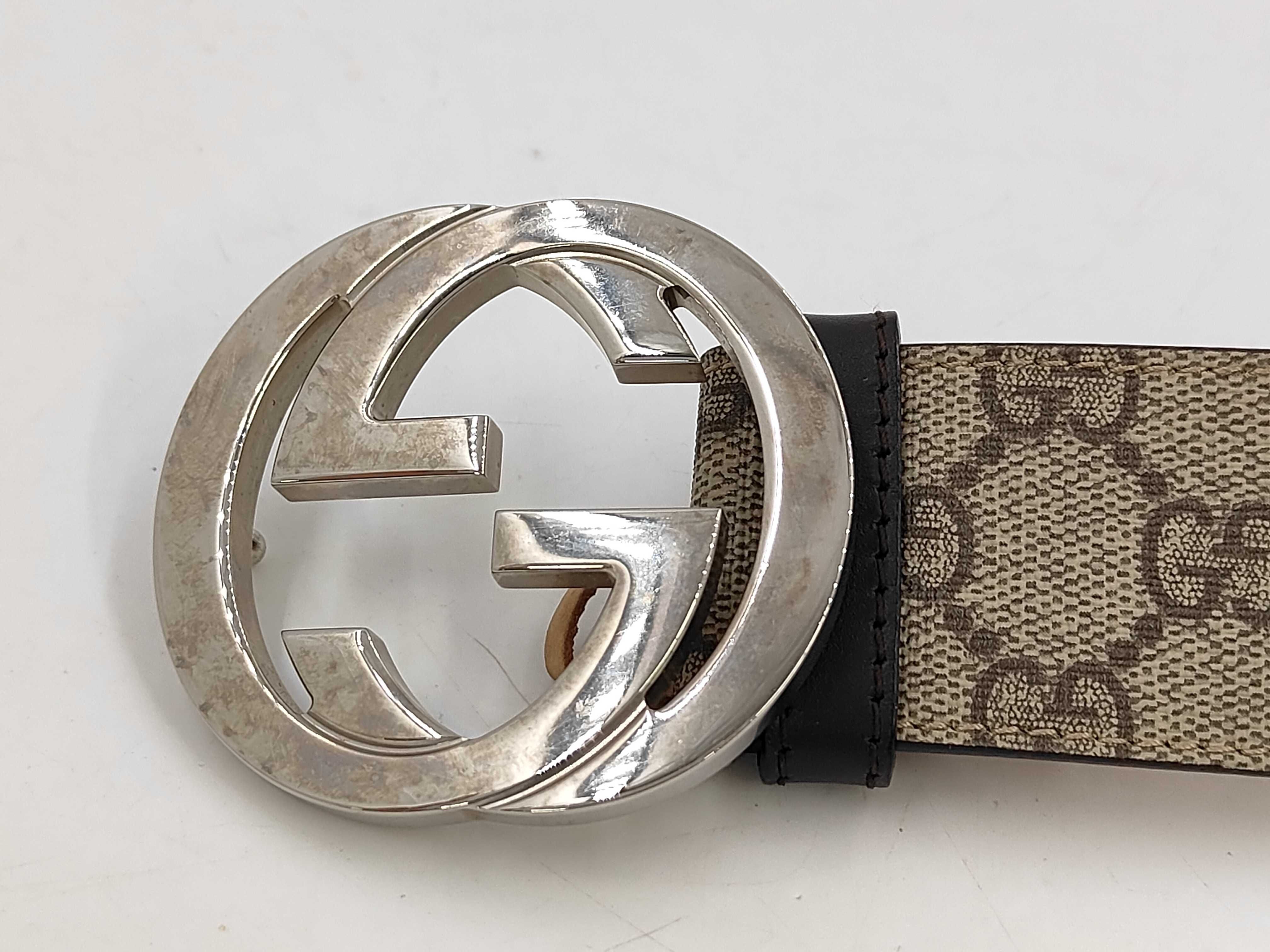 Interlocking GG Supreme Belt, PVC, Beige, 411924 Belt — view 3
