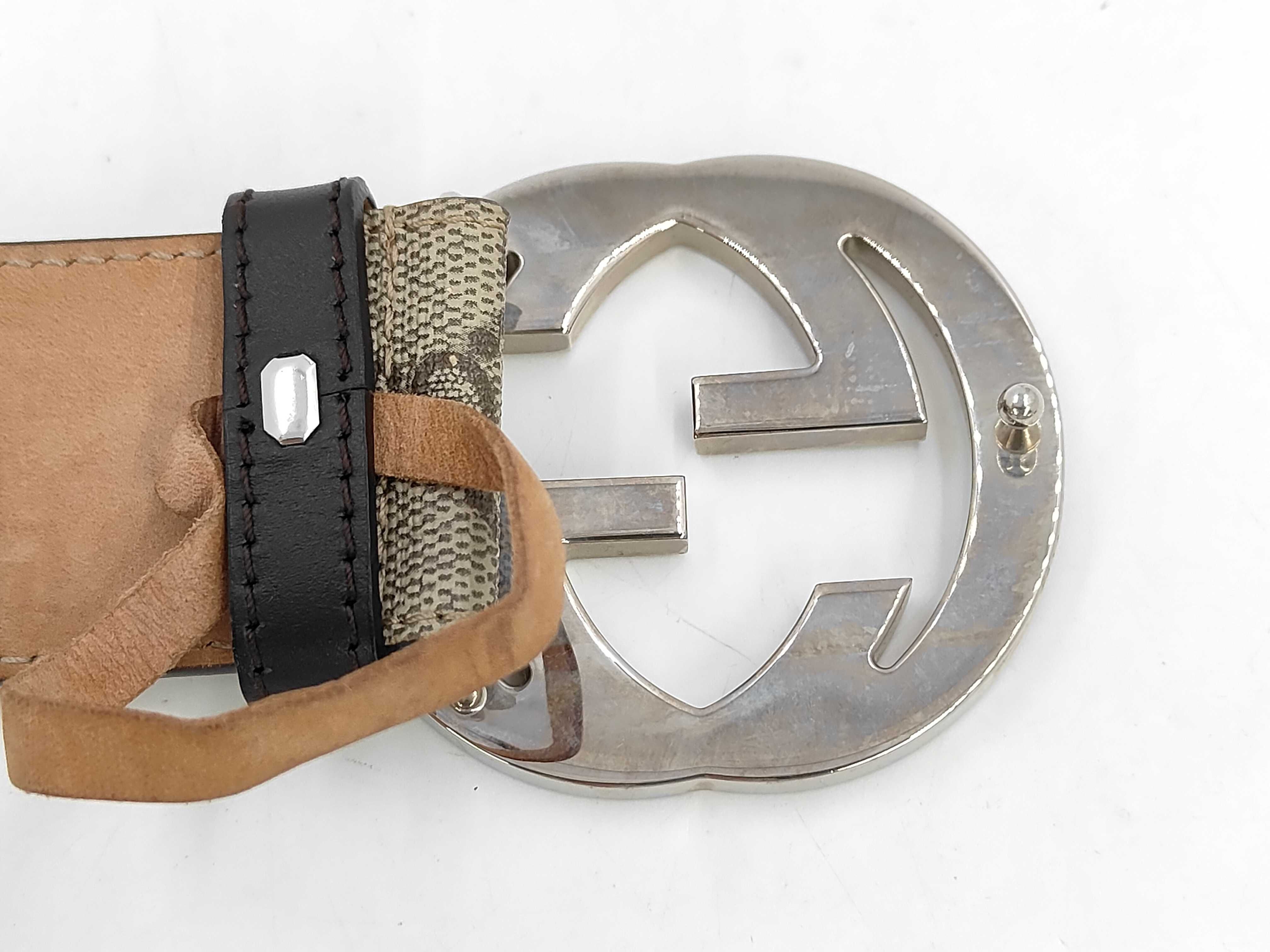 Interlocking GG Supreme Belt, PVC, Beige, 411924 Belt — view 4