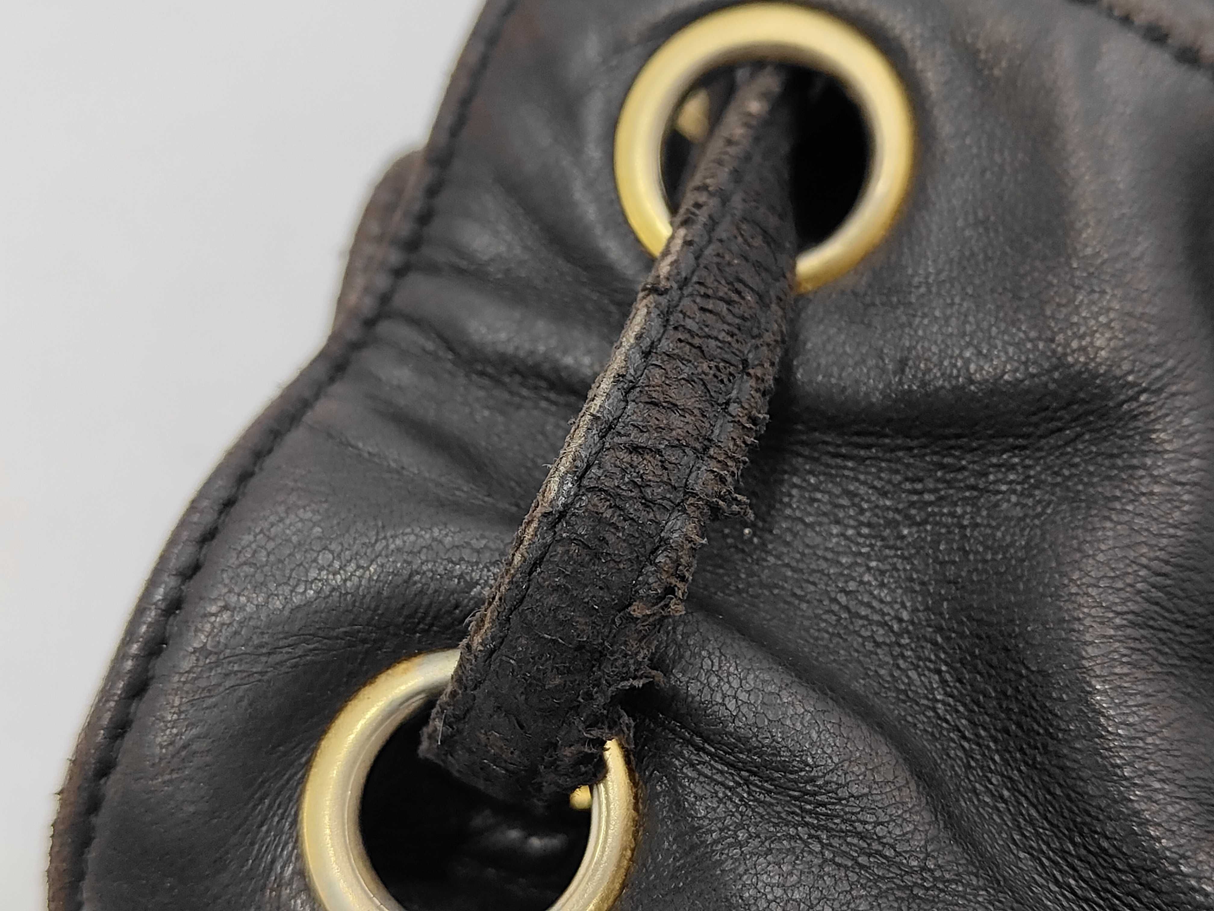 leather drawstring shoulder bag — view 11