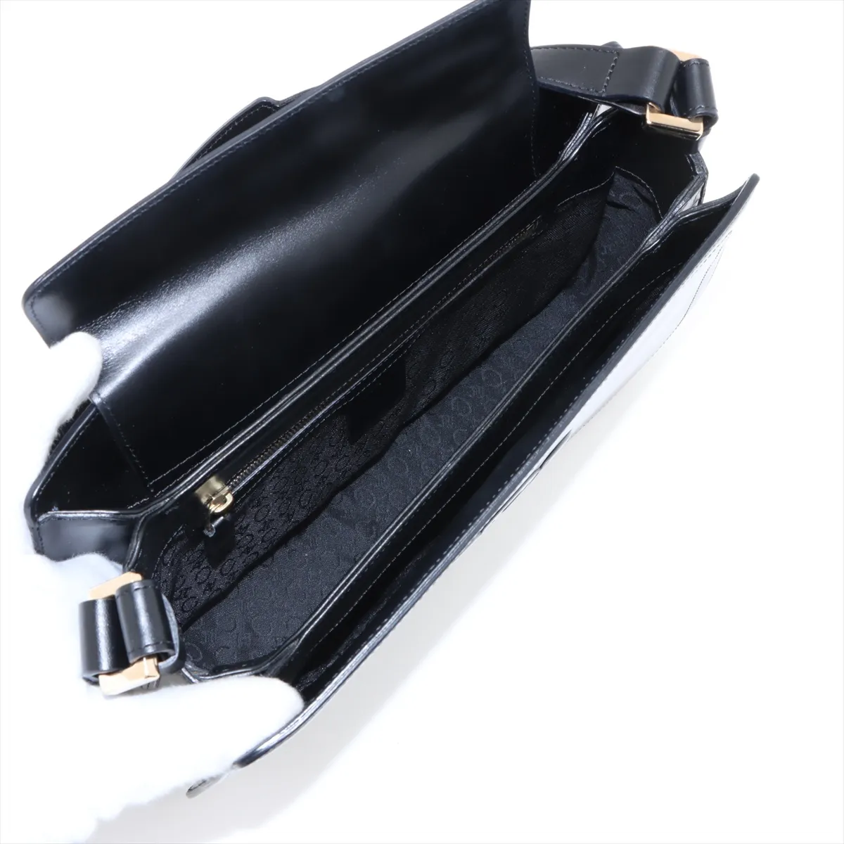 Macadam Leather Shoulder Bag Black — view 7