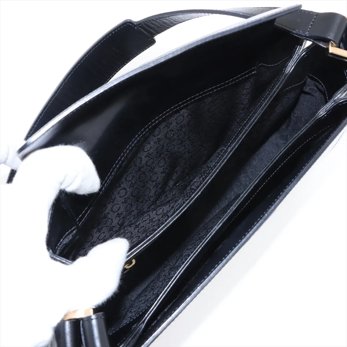 Macadam Leather Shoulder Bag Black — view 9