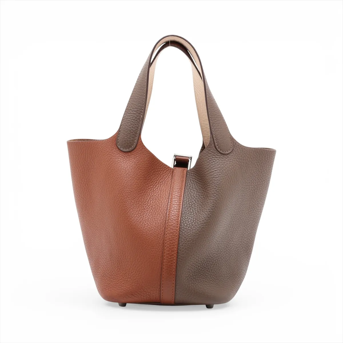Picotin Lock 18 PM Casaque 2 Taurillon Clemence Gold x Etoupe x Nata Silver Hardware Z: 2021 — view 2