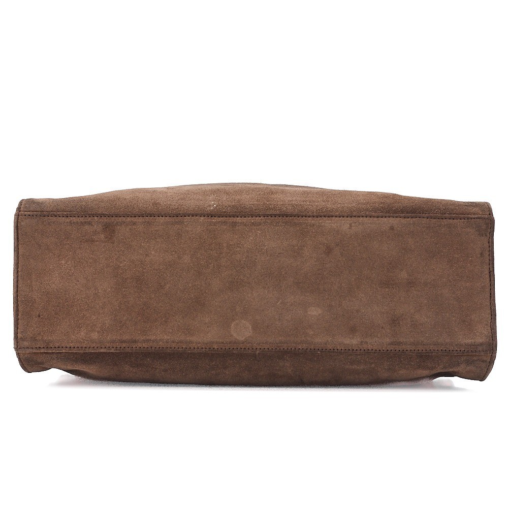 Coco Mark suede chain shoulder bag, brown, gold hardware, model number 3. — view 5