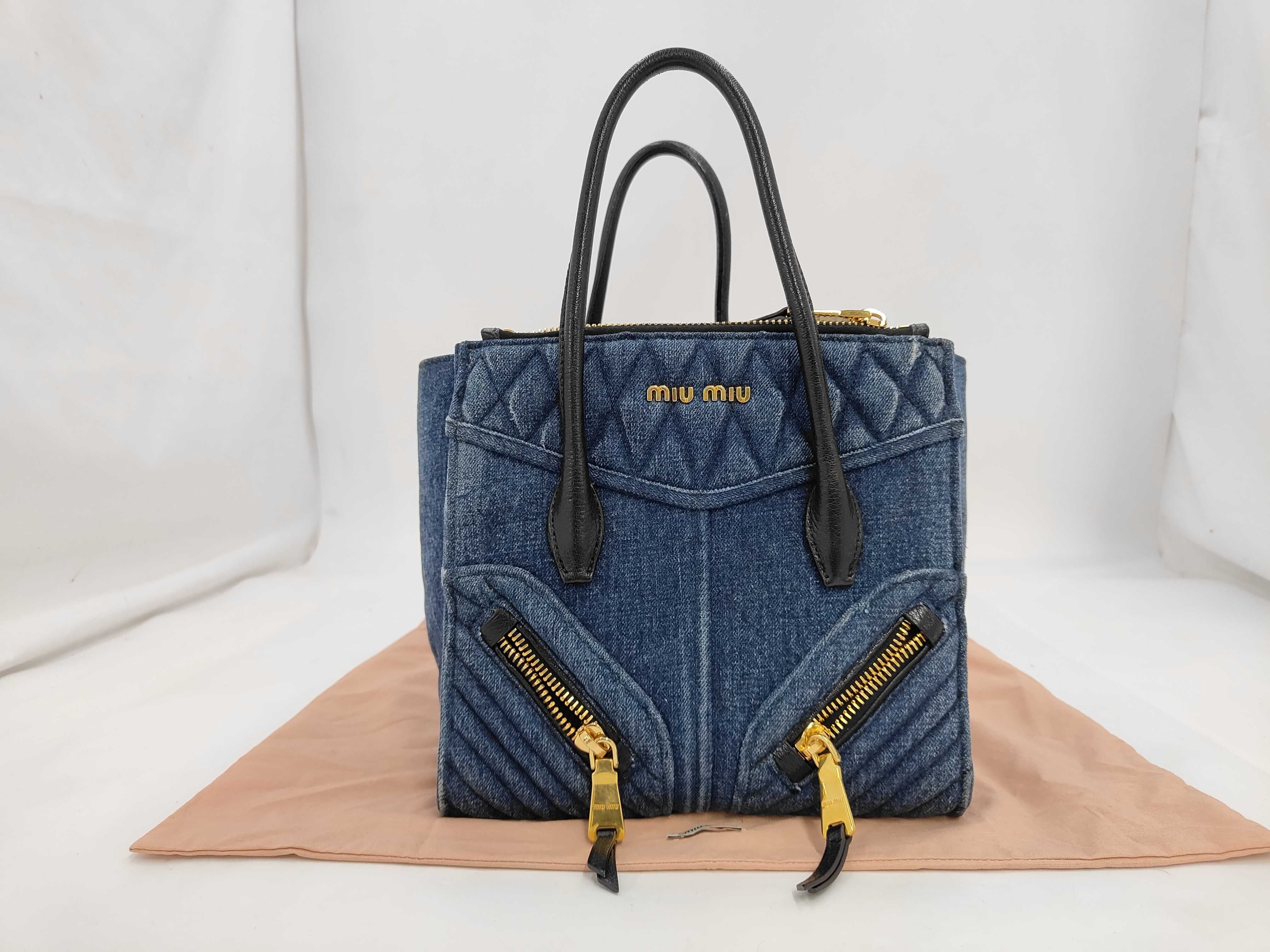 handbag, denim blue handbag