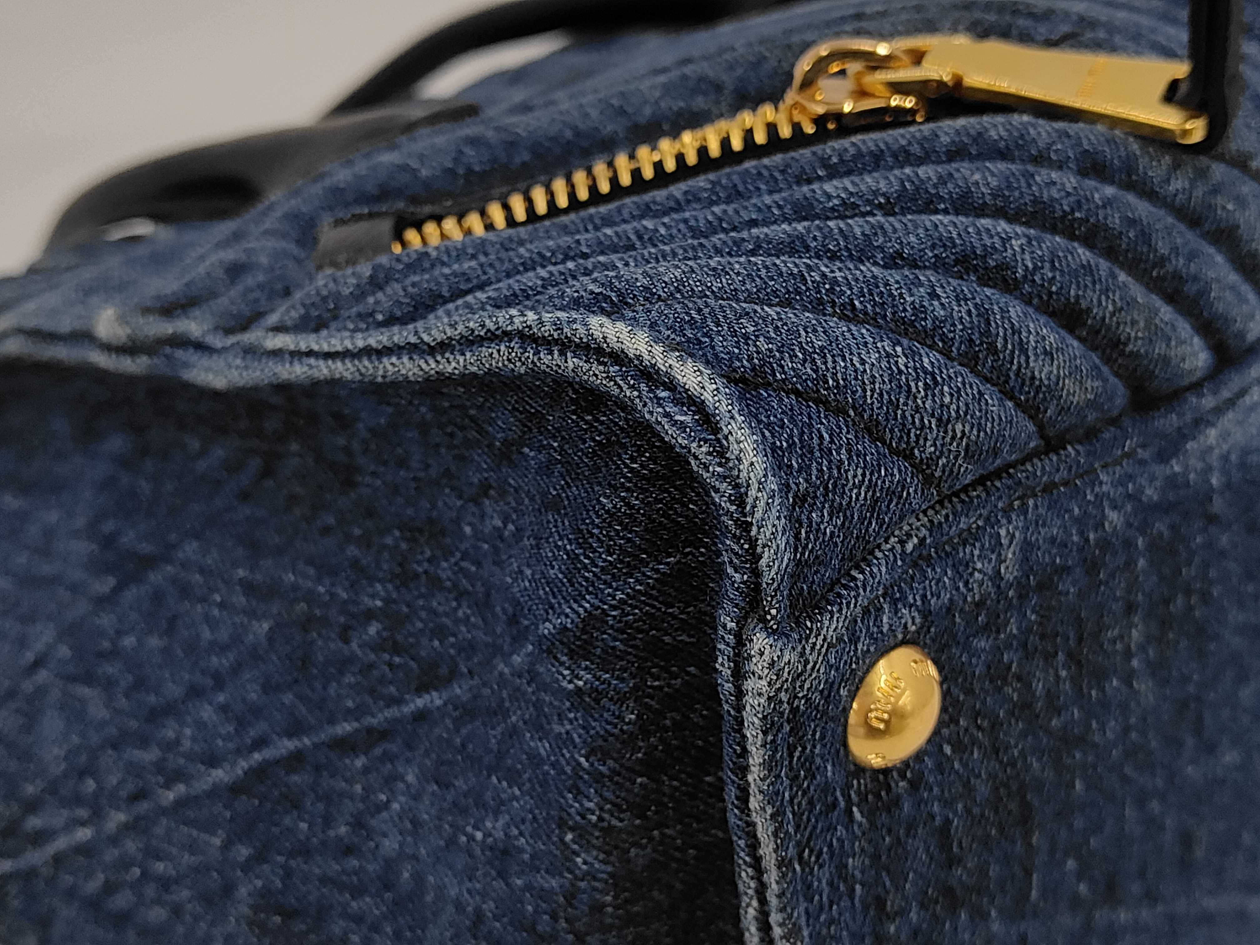 handbag, denim blue handbag — view 4