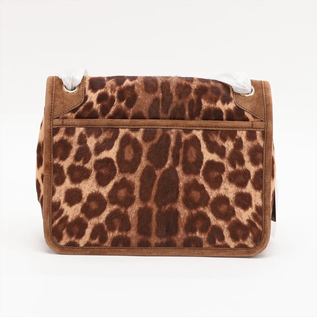 Niki 633151 Calf Hair x Suede Chain Shoulder Bag Brown — view 2