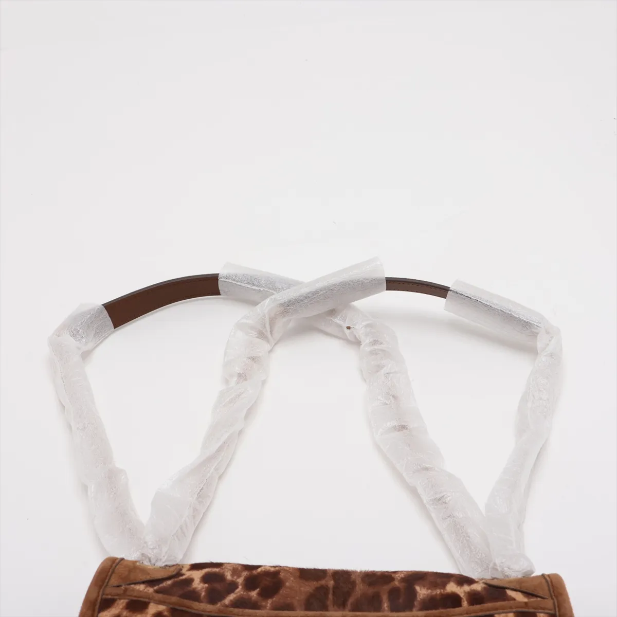 Niki 633151 Calf Hair x Suede Chain Shoulder Bag Brown — view 6