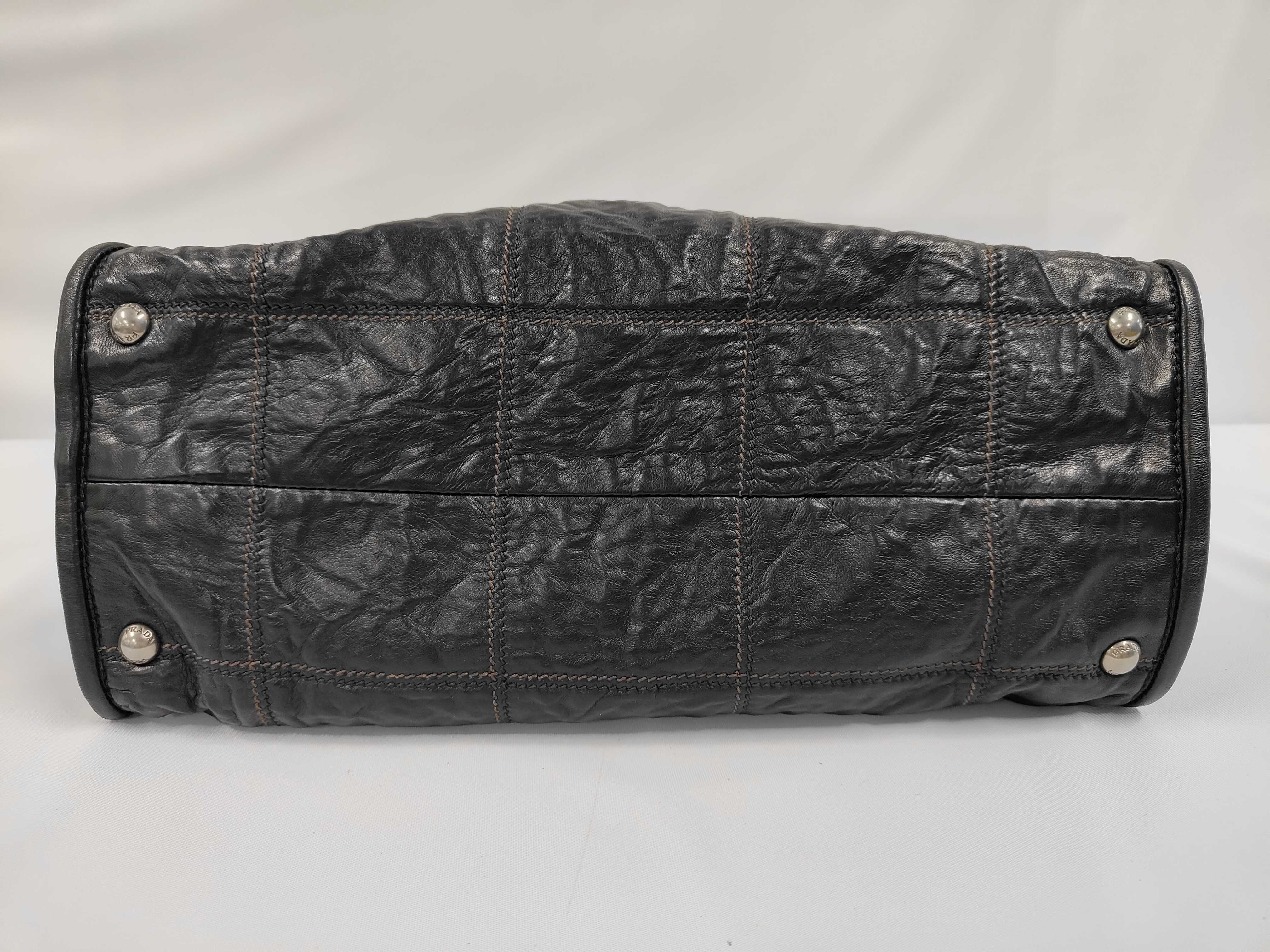 Leather Stitch 2-Way Handbag Black — view 3