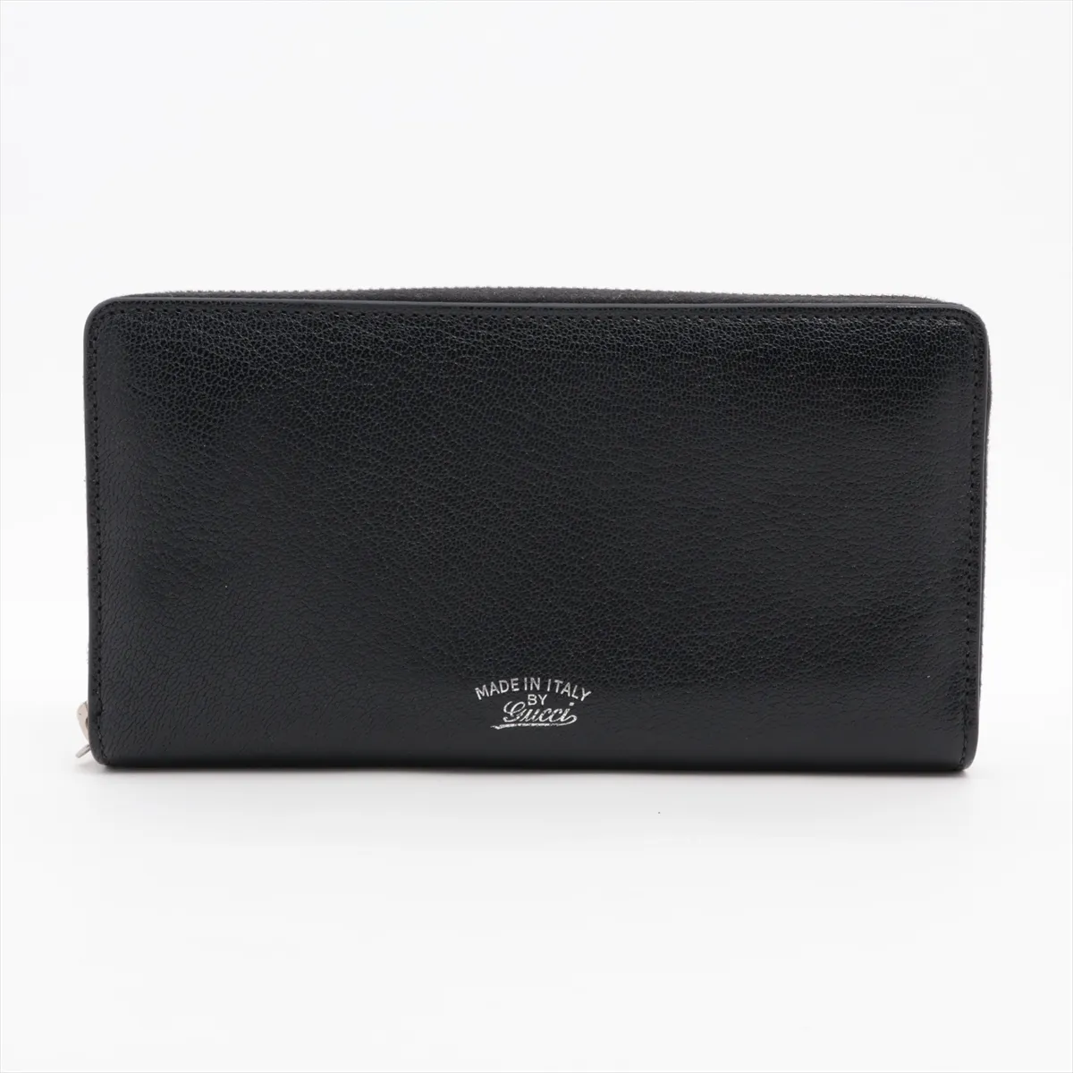867318 PVC x Leather Round Zip Wallet, Black