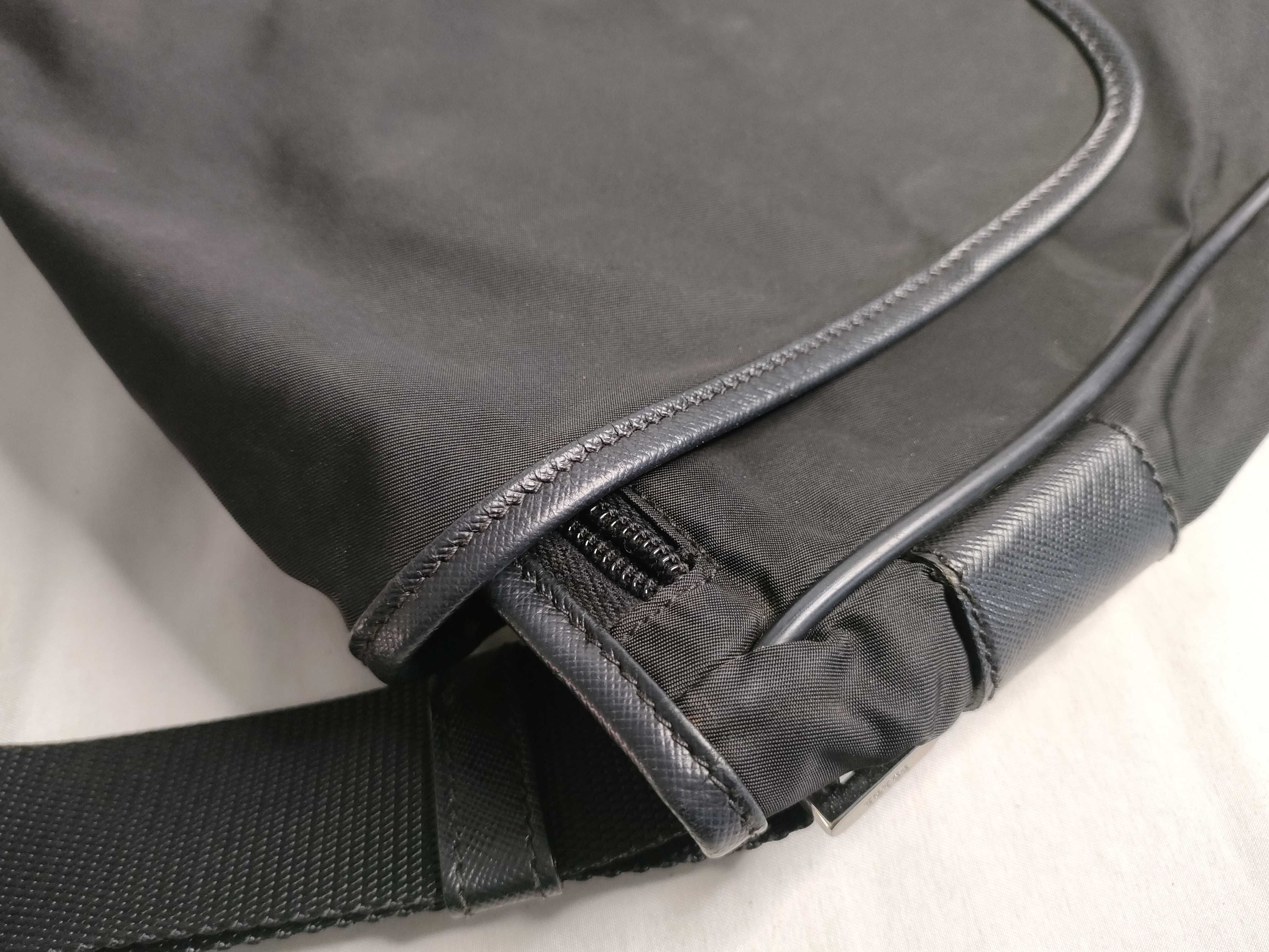 Nylon Shoulder Bag, Grayish Khaki — view 15