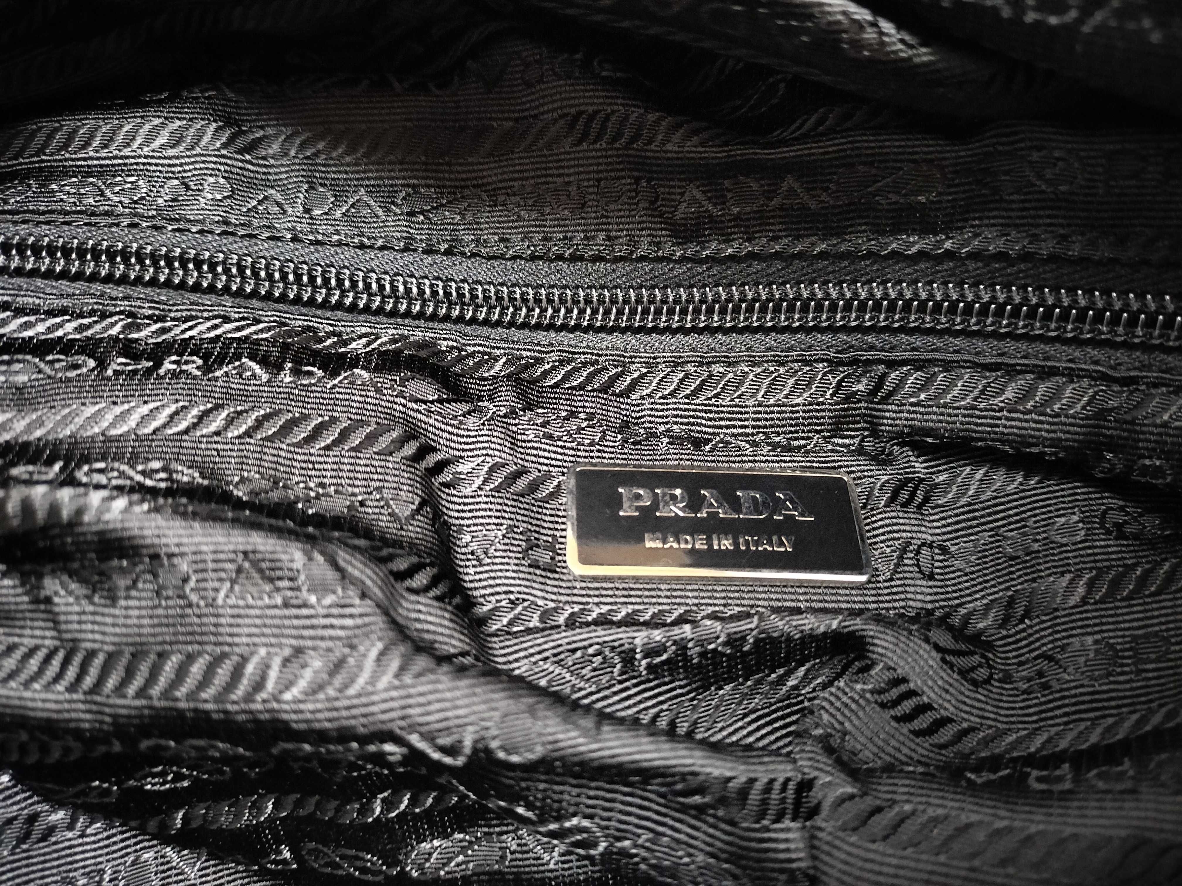 Nylon Tessuto Boston Bag, Black Nylon Boston Bag — view 11
