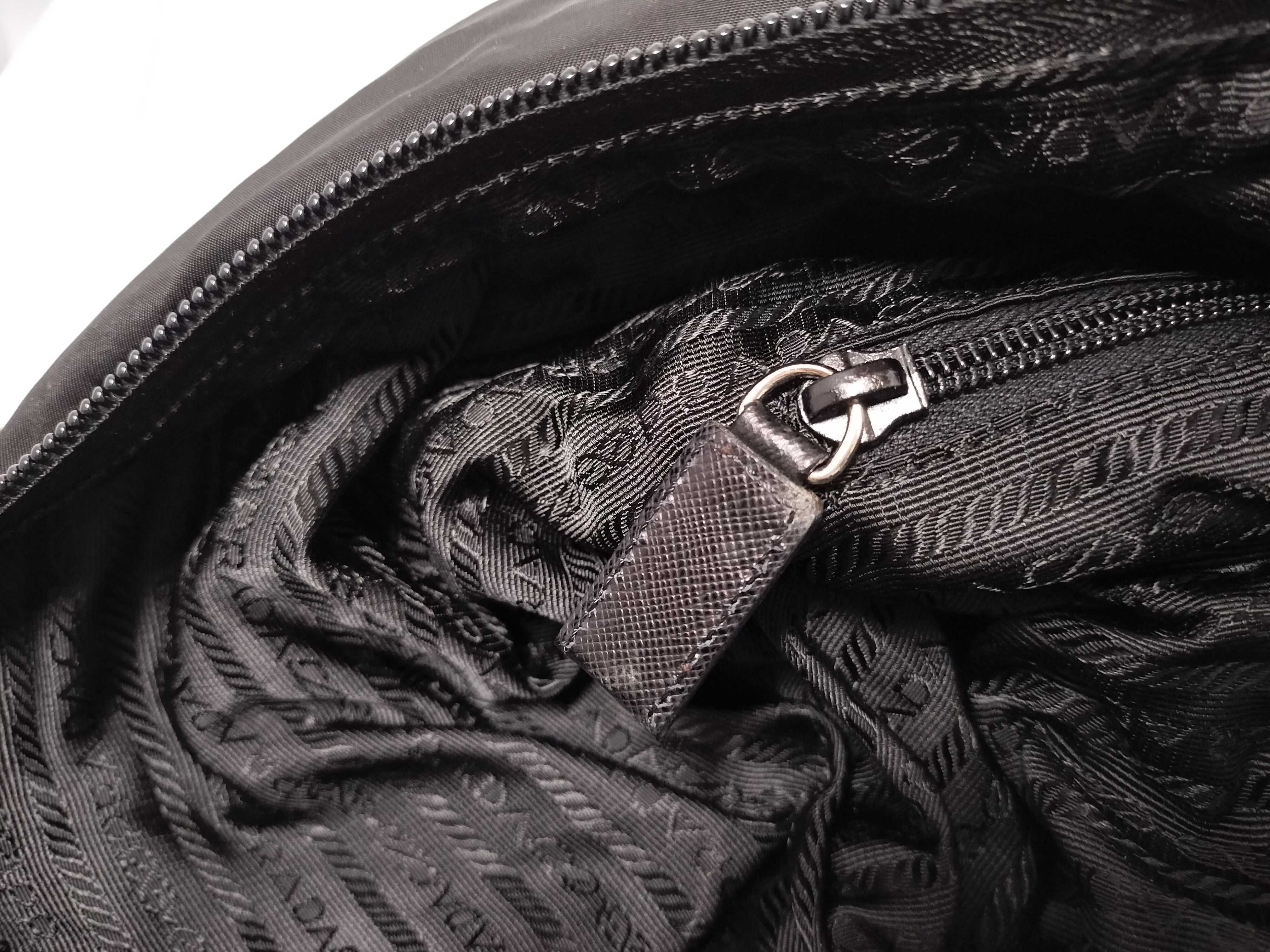 Nylon Tessuto Boston Bag, Black Nylon Boston Bag — view 12