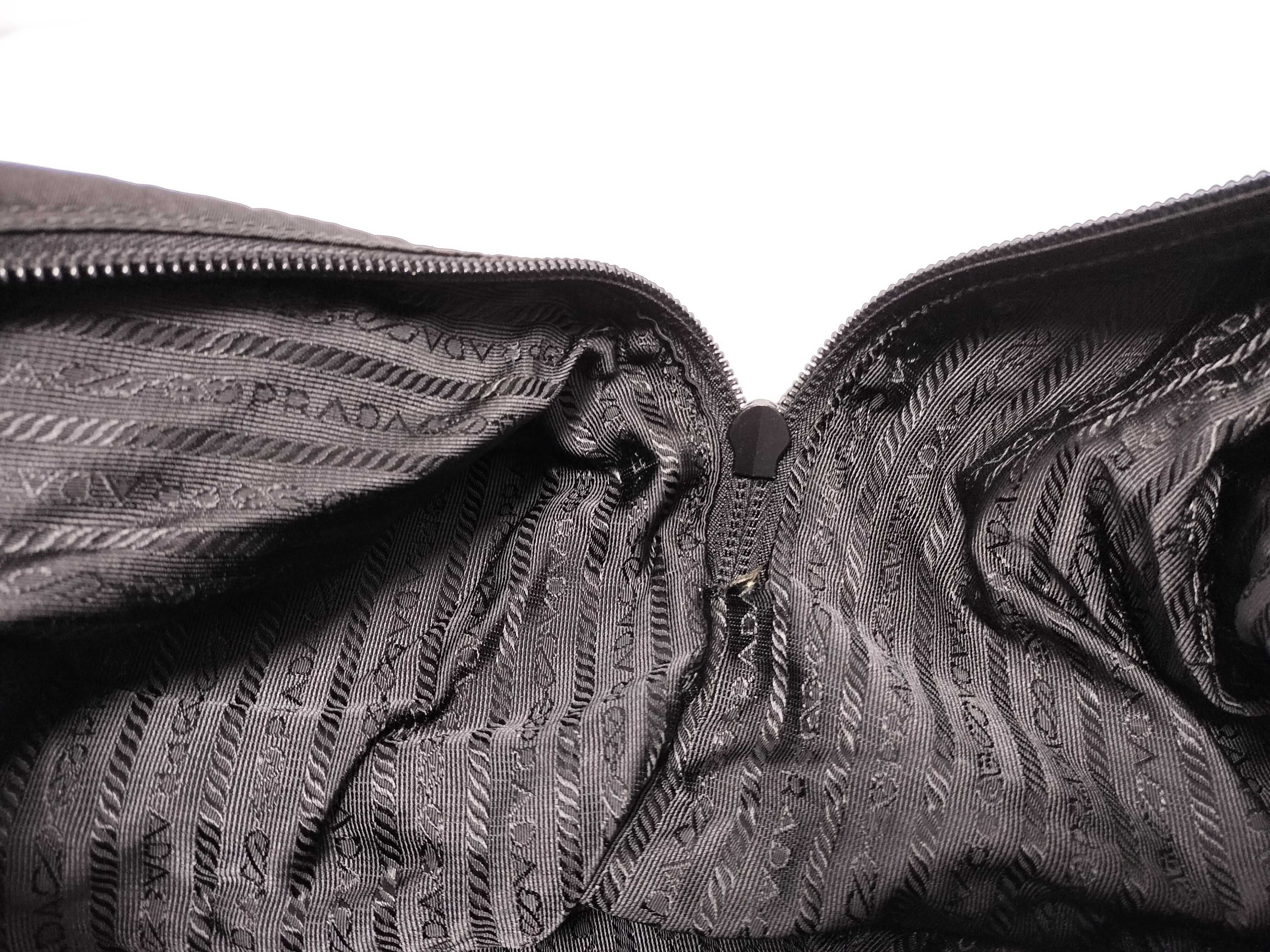 Nylon Tessuto Boston Bag, Black Nylon Boston Bag — view 14