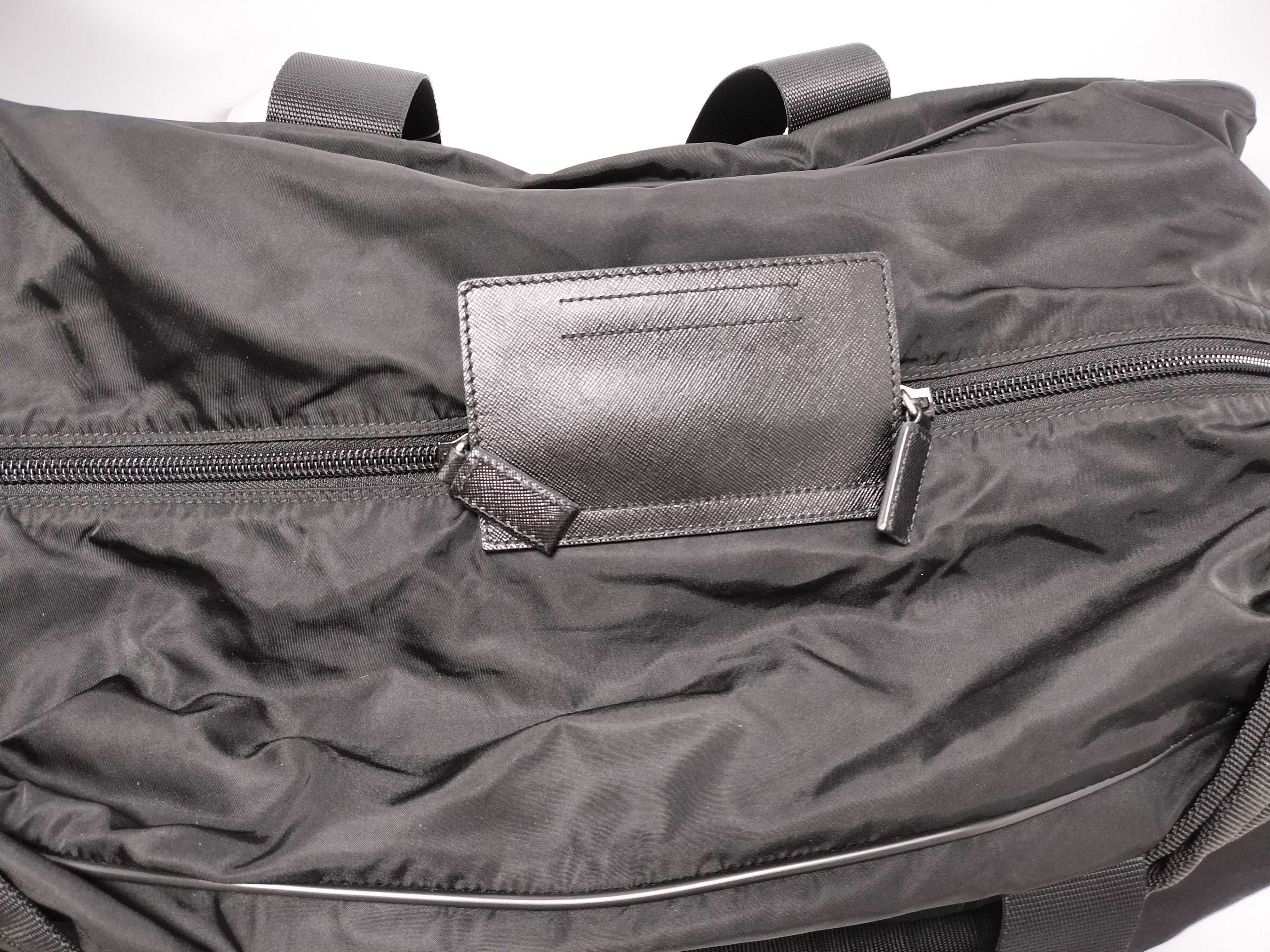 Nylon Tessuto Boston Bag, Black Nylon Boston Bag — view 6