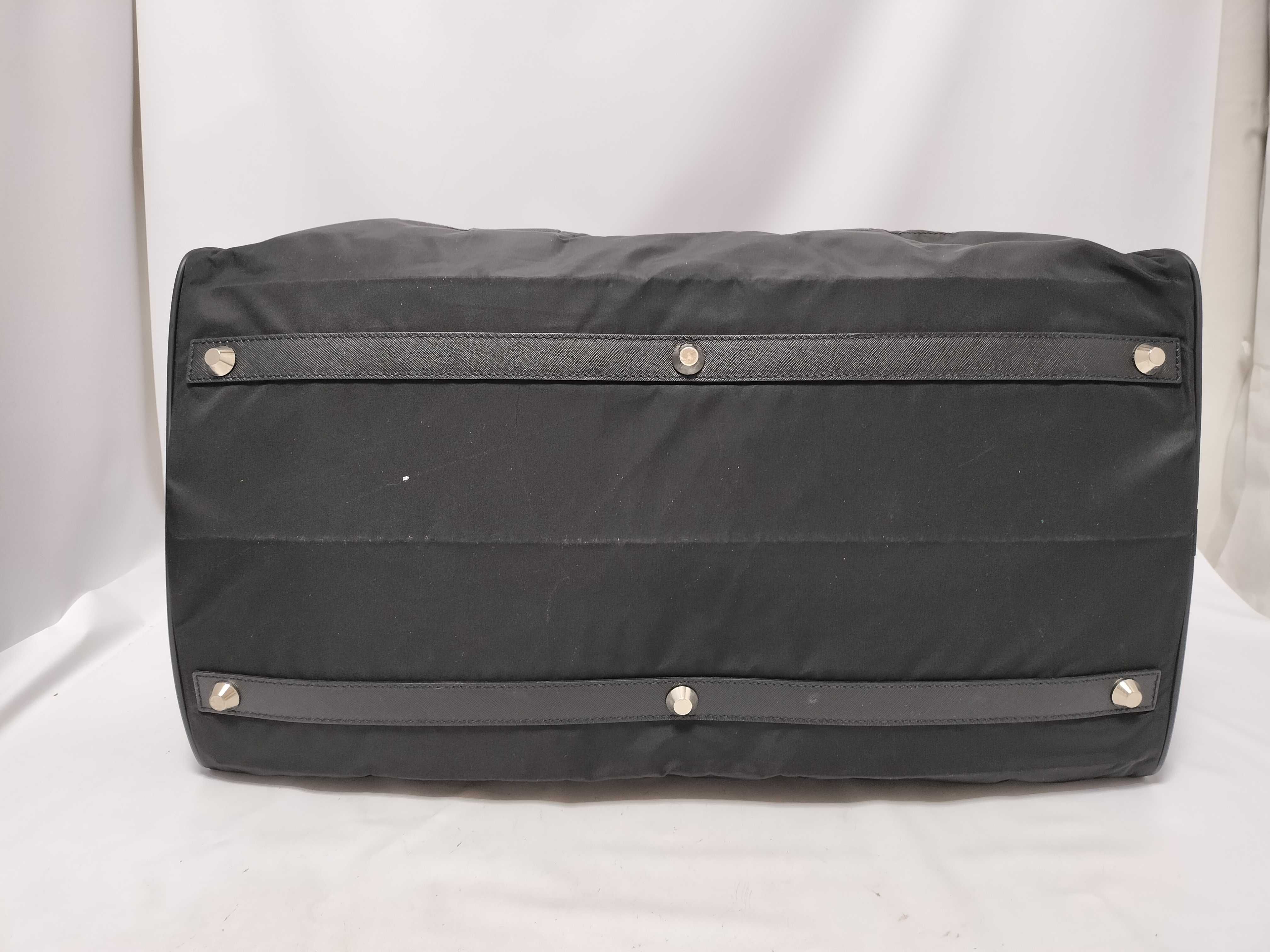 Nylon Tessuto Boston Bag, Black Nylon Boston Bag — view 7
