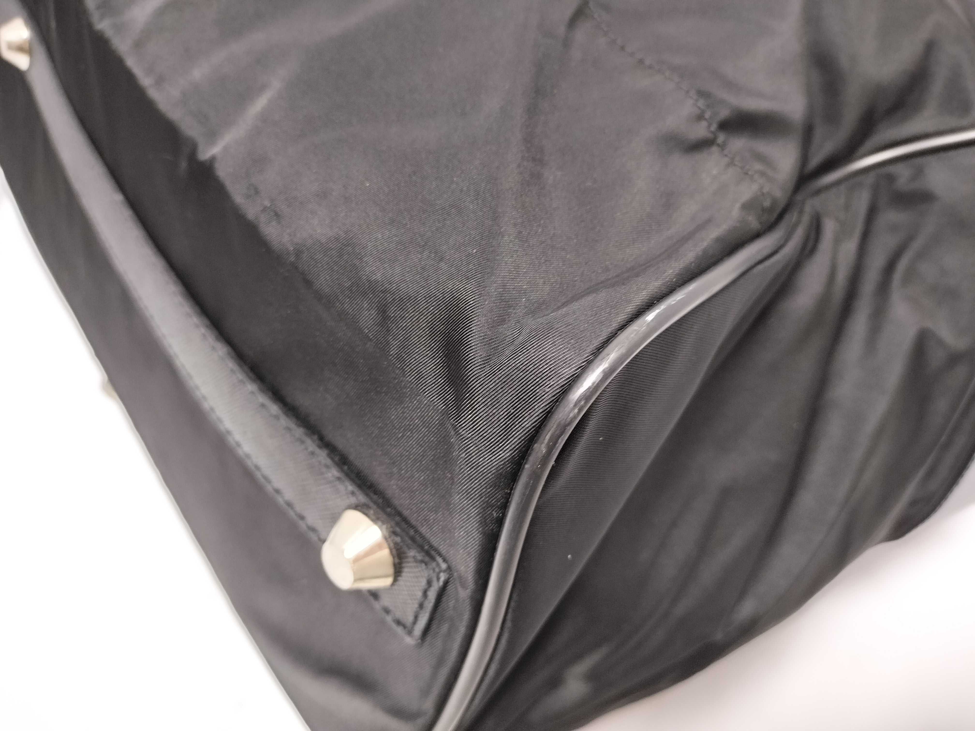 Nylon Tessuto Boston Bag, Black Nylon Boston Bag — view 8