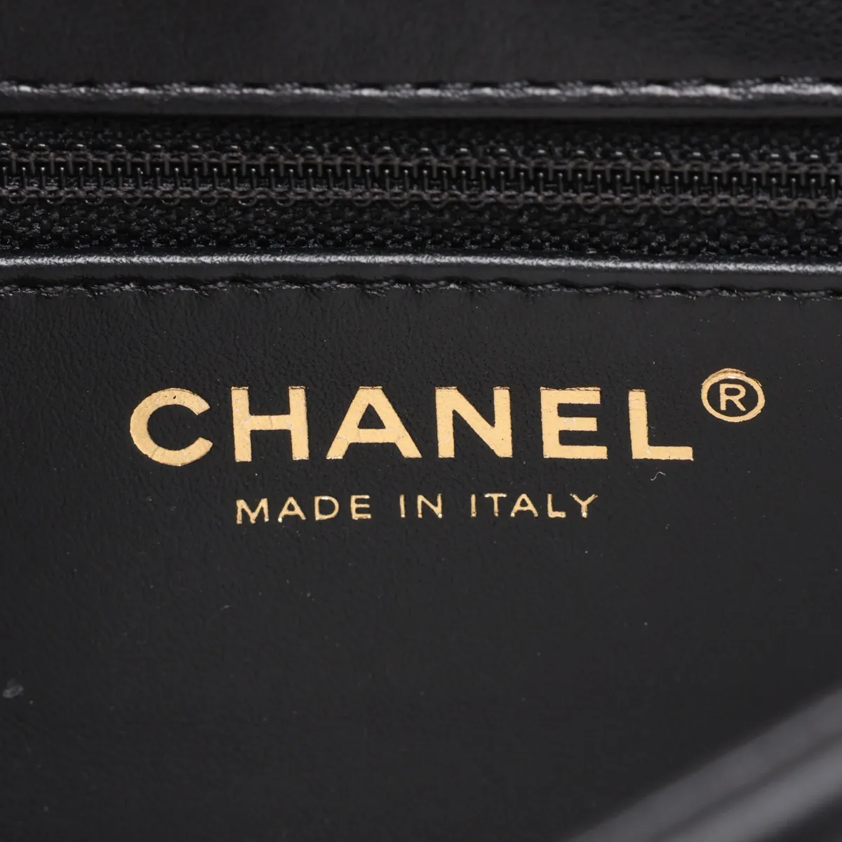Matelassé Lambskin Chain Shoulder Bag, Black with Gold Hardware, ATHH1T9L, Random Plate — view 9