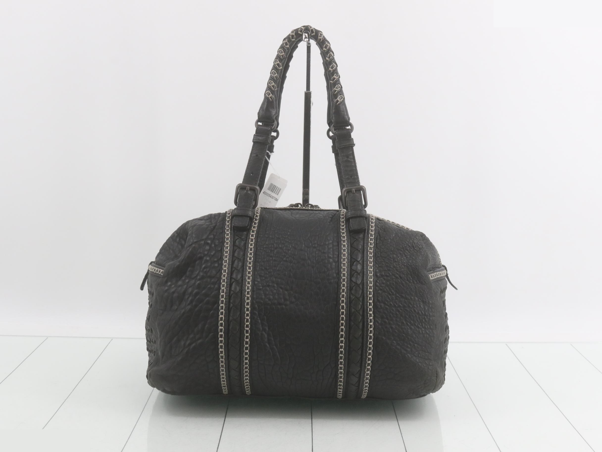 Leather tote bag, black — view 2