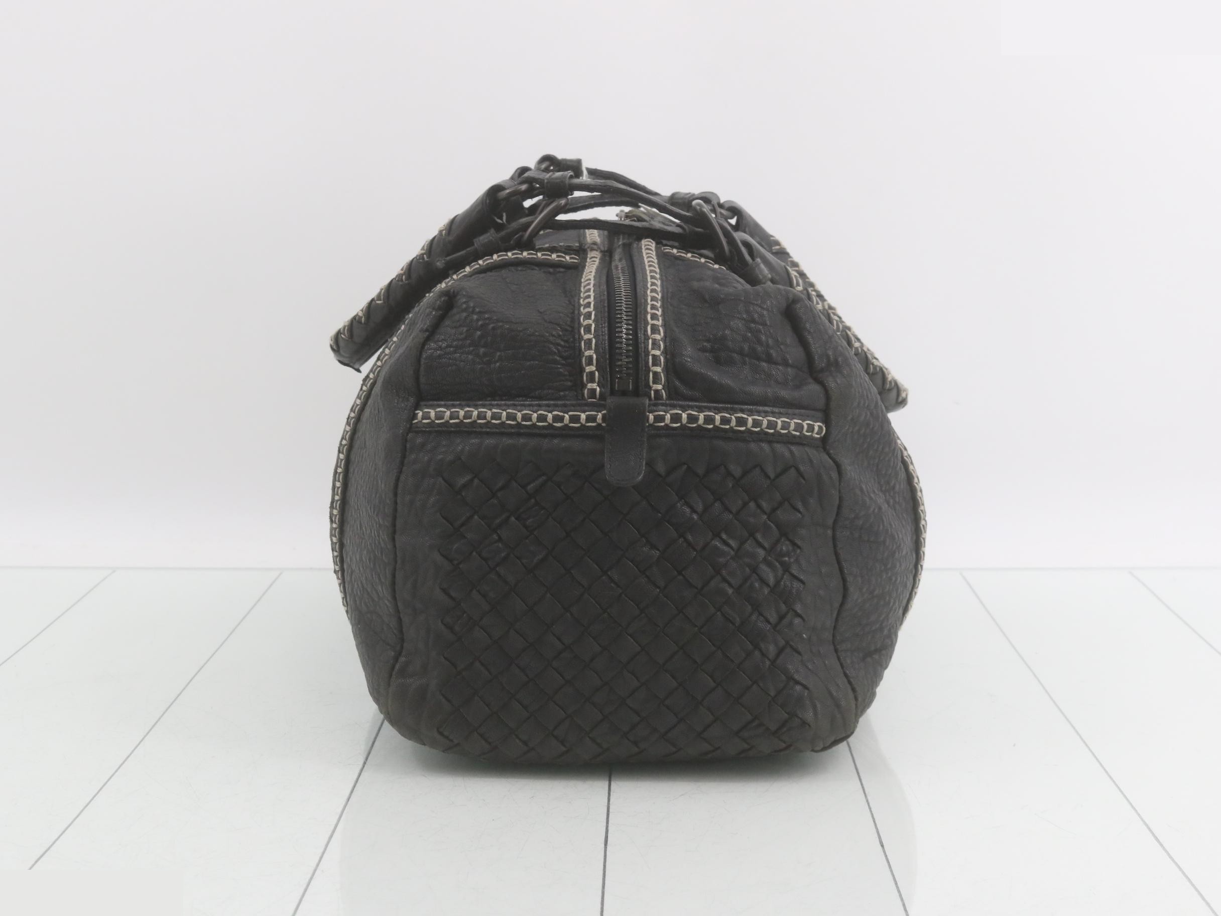 Leather tote bag, black — view 4