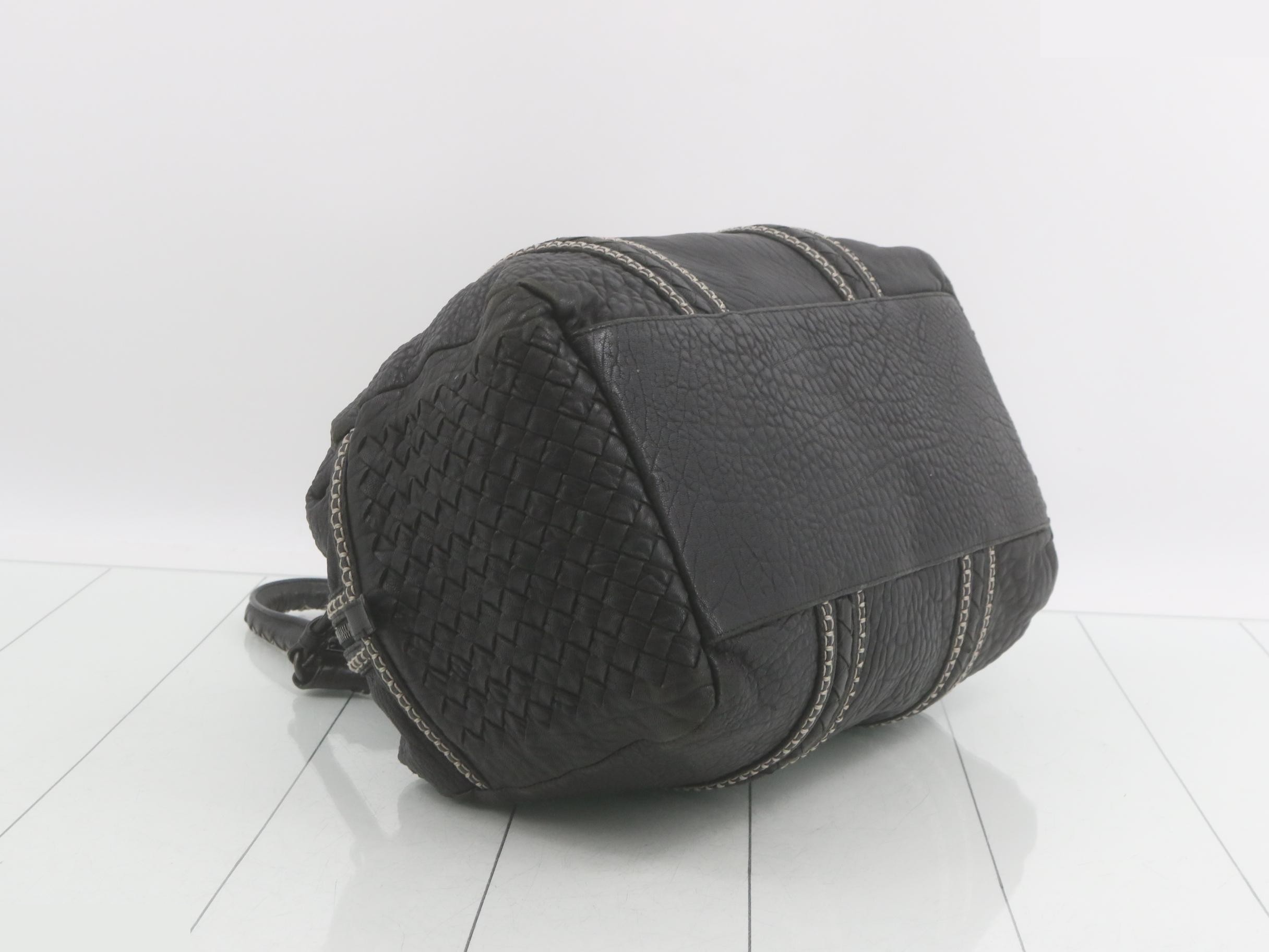 Leather tote bag, black — view 5