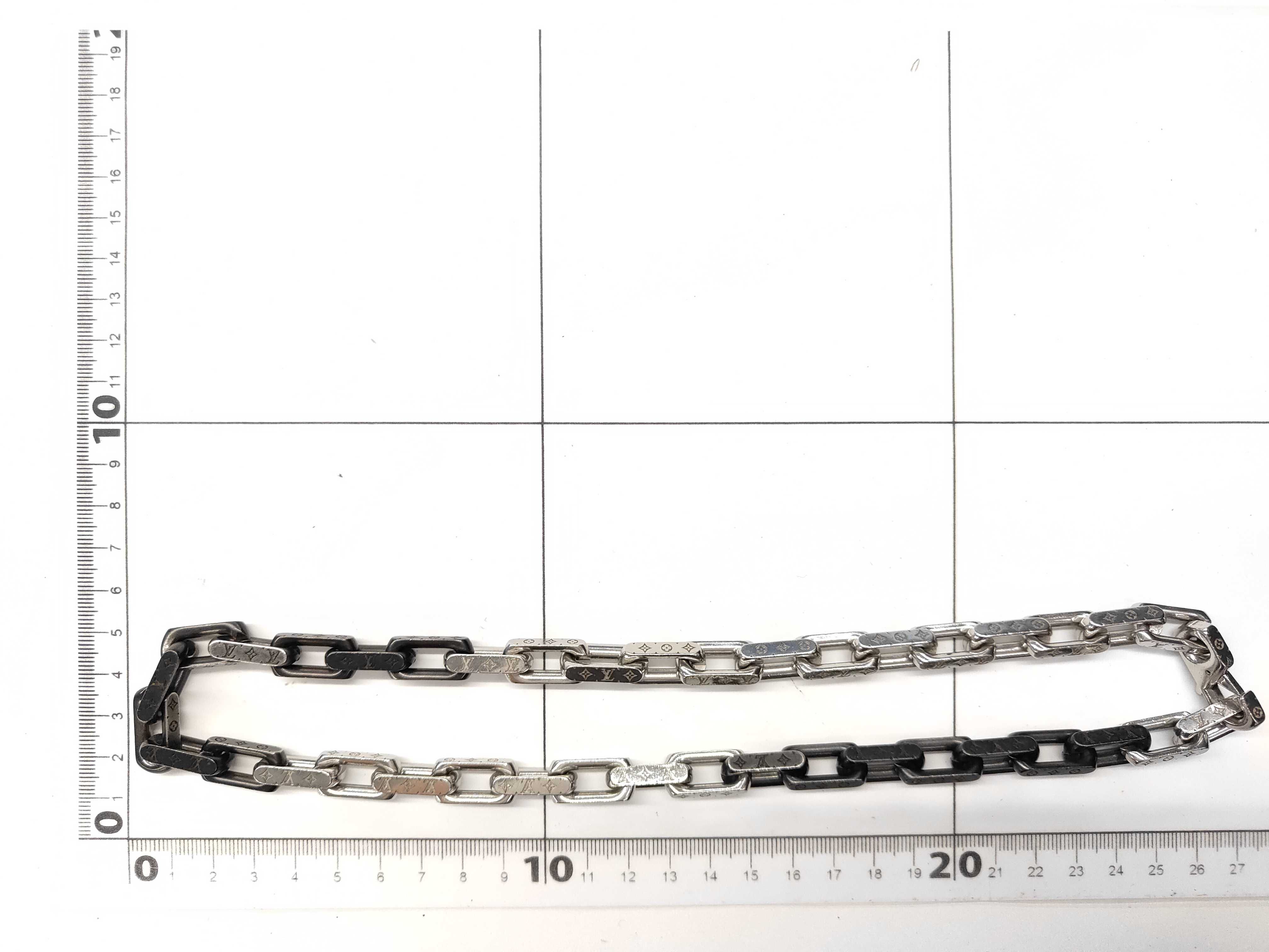 Collier Monogram Chain Silver Necklace — view 4