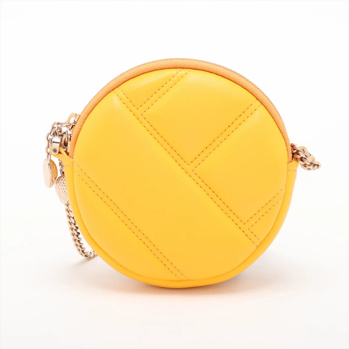Serpenti Cabochon Leather Chain Shoulder Bag, Yellow — view 2
