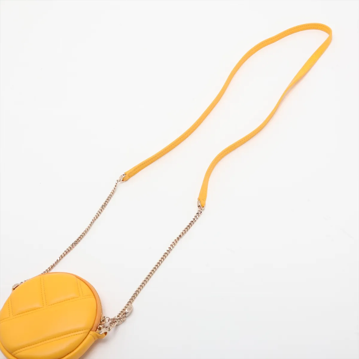 Serpenti Cabochon Leather Chain Shoulder Bag, Yellow — view 5