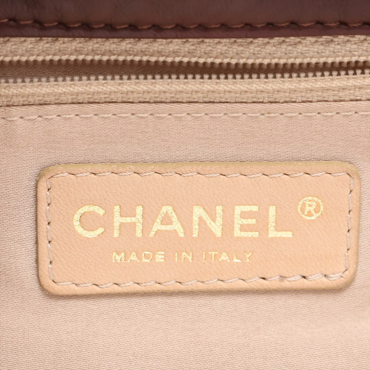 Bubble Quilted Lambskin Chain Shoulder Bag, Brown with Gold Hardware, Item No. 11533043, Series 11 — view 11