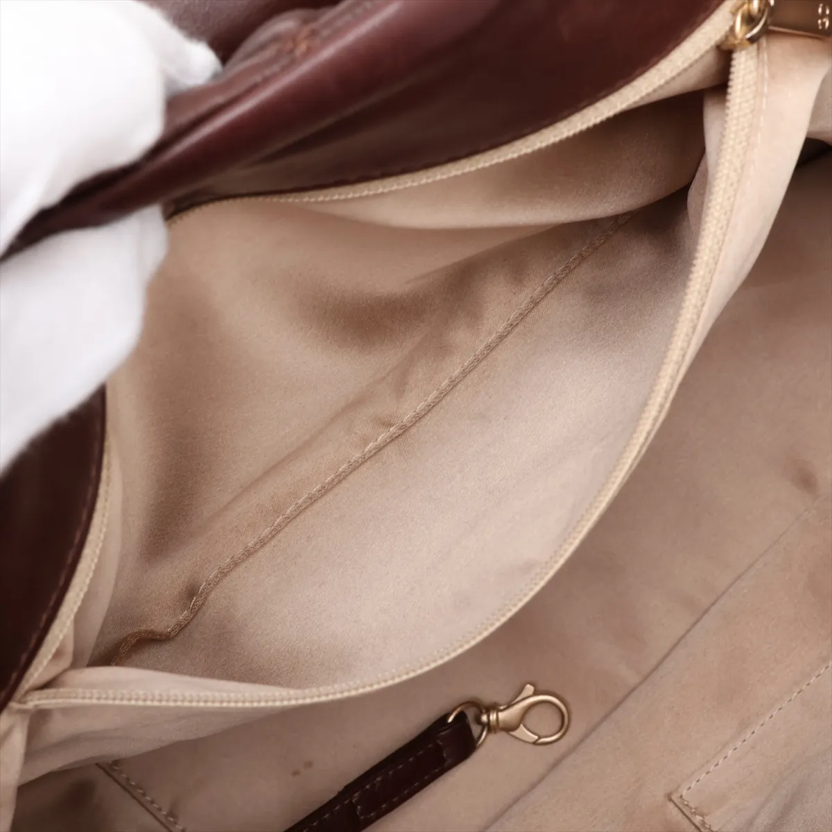 Bubble Quilted Lambskin Chain Shoulder Bag, Brown with Gold Hardware, Item No. 11533043, Series 11 — view 8