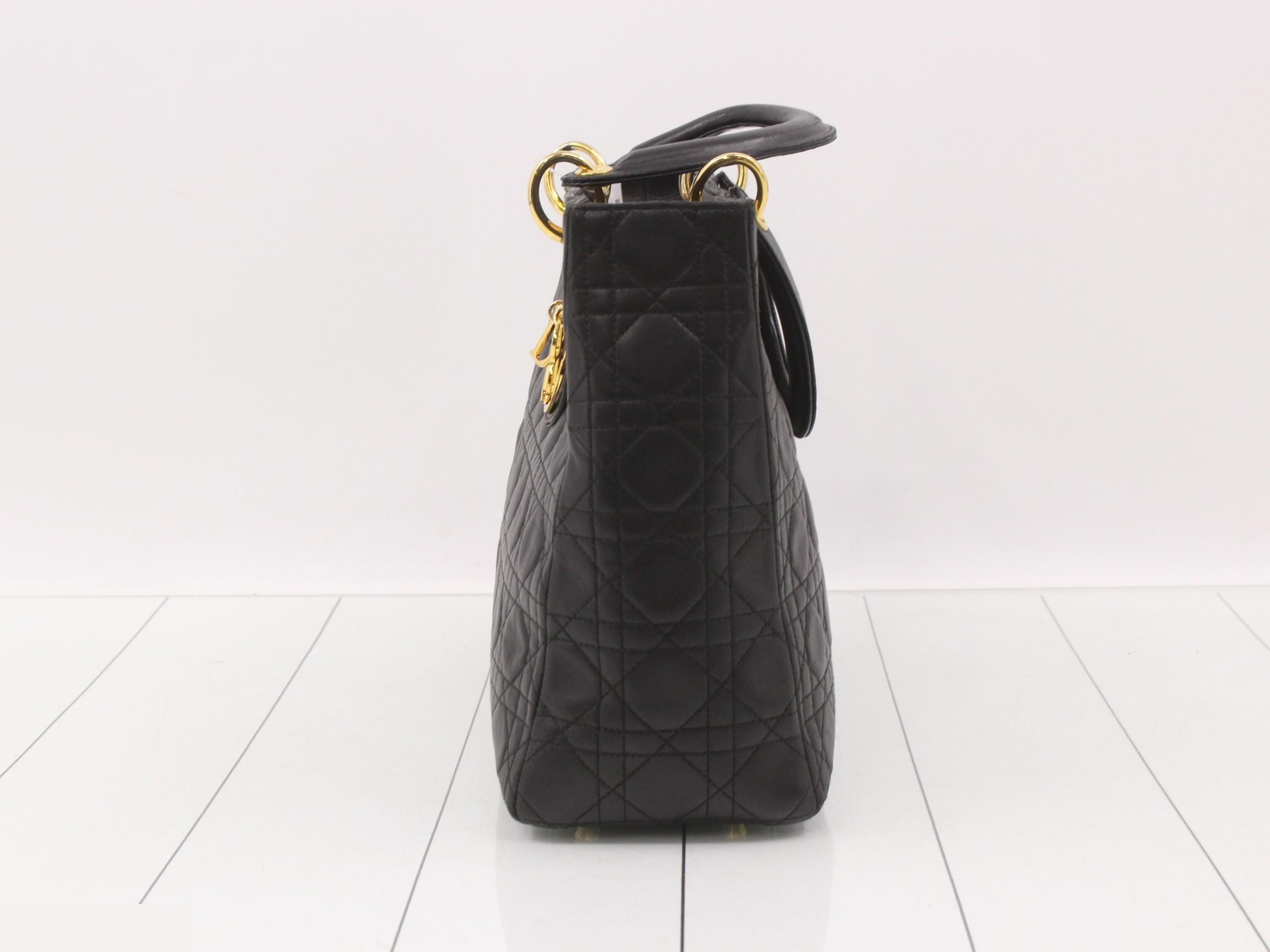 Lady Dior Large Lambskin 2-Way Handbag — view 3