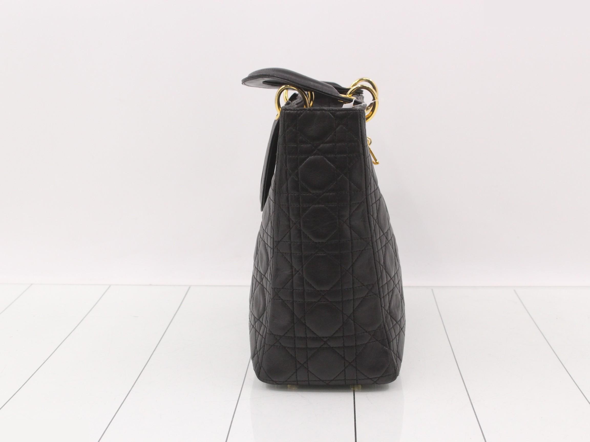 Lady Dior Large Lambskin 2-Way Handbag — view 4